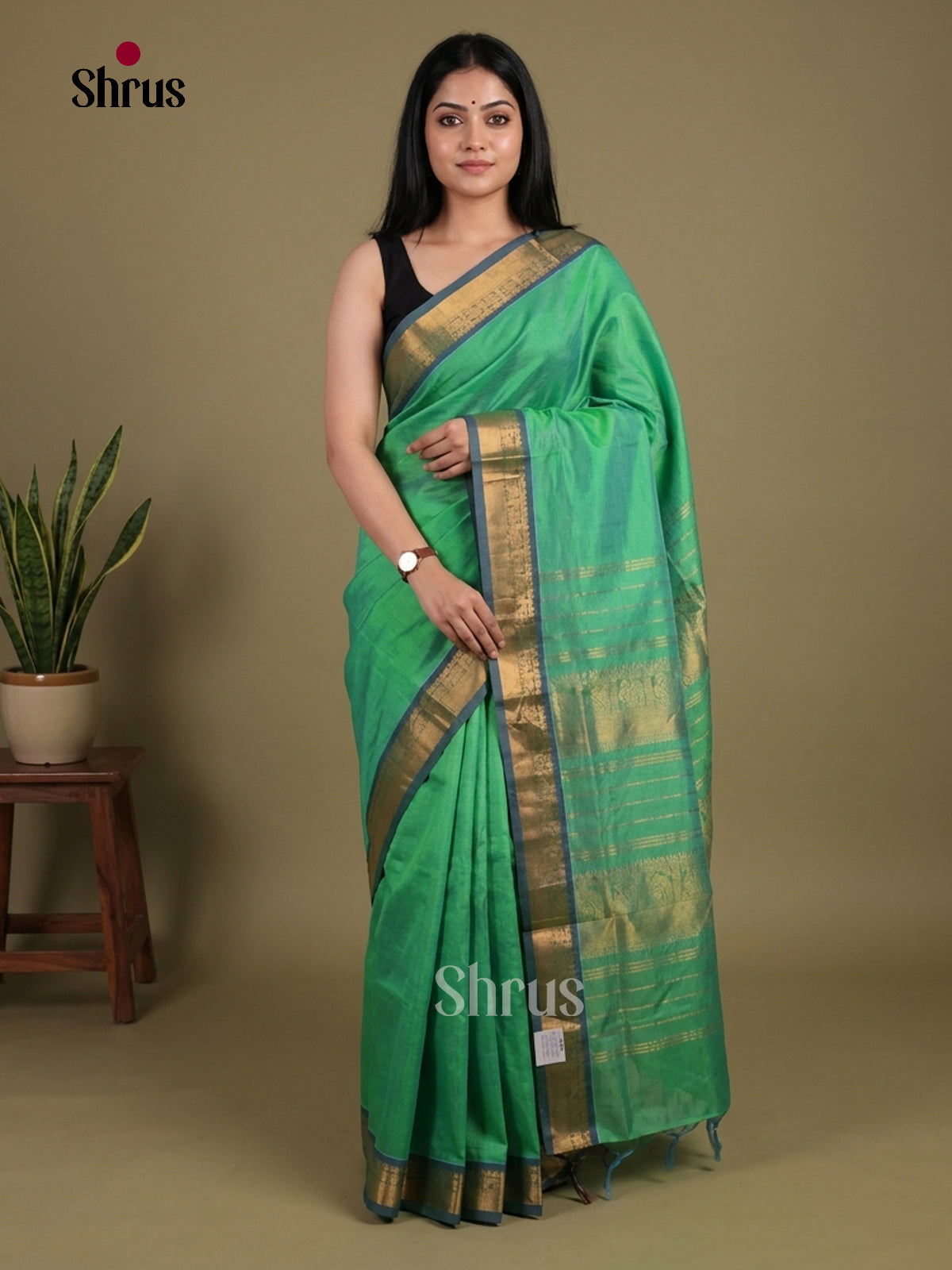 Silk Cotton Saree - EI01197