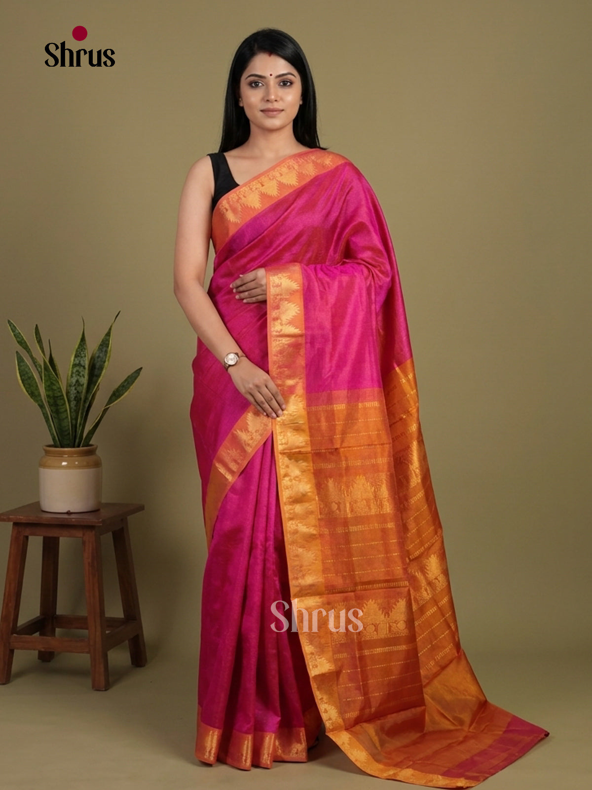 Silk Cotton Saree - EI01209