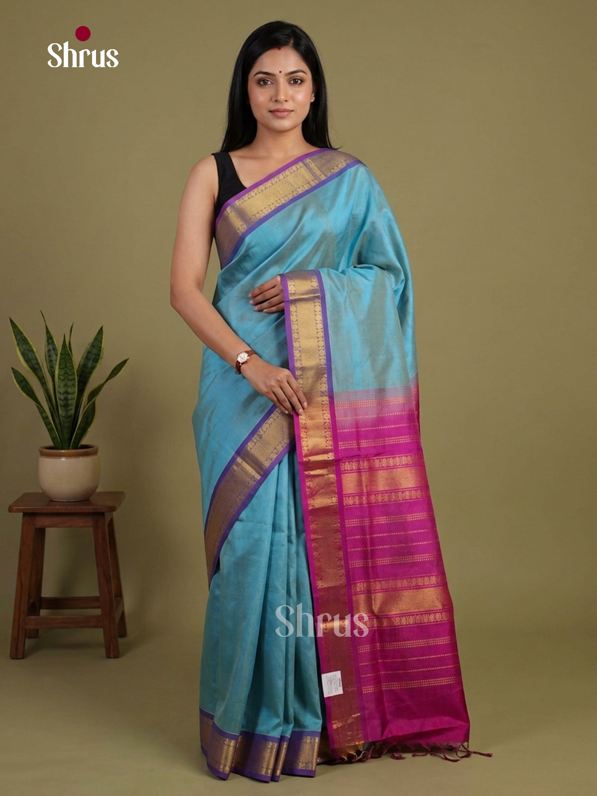 Silk Cotton Saree - EI01210