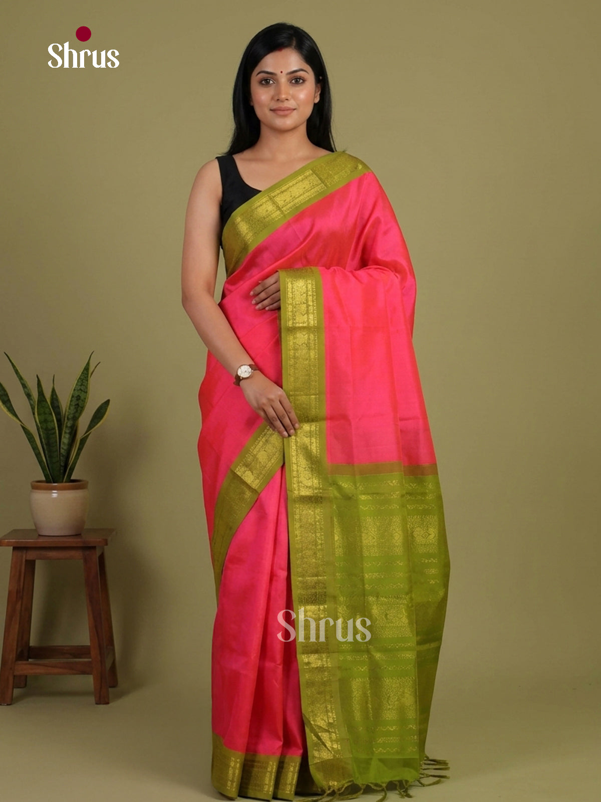 Silk Cotton Saree - EI01223