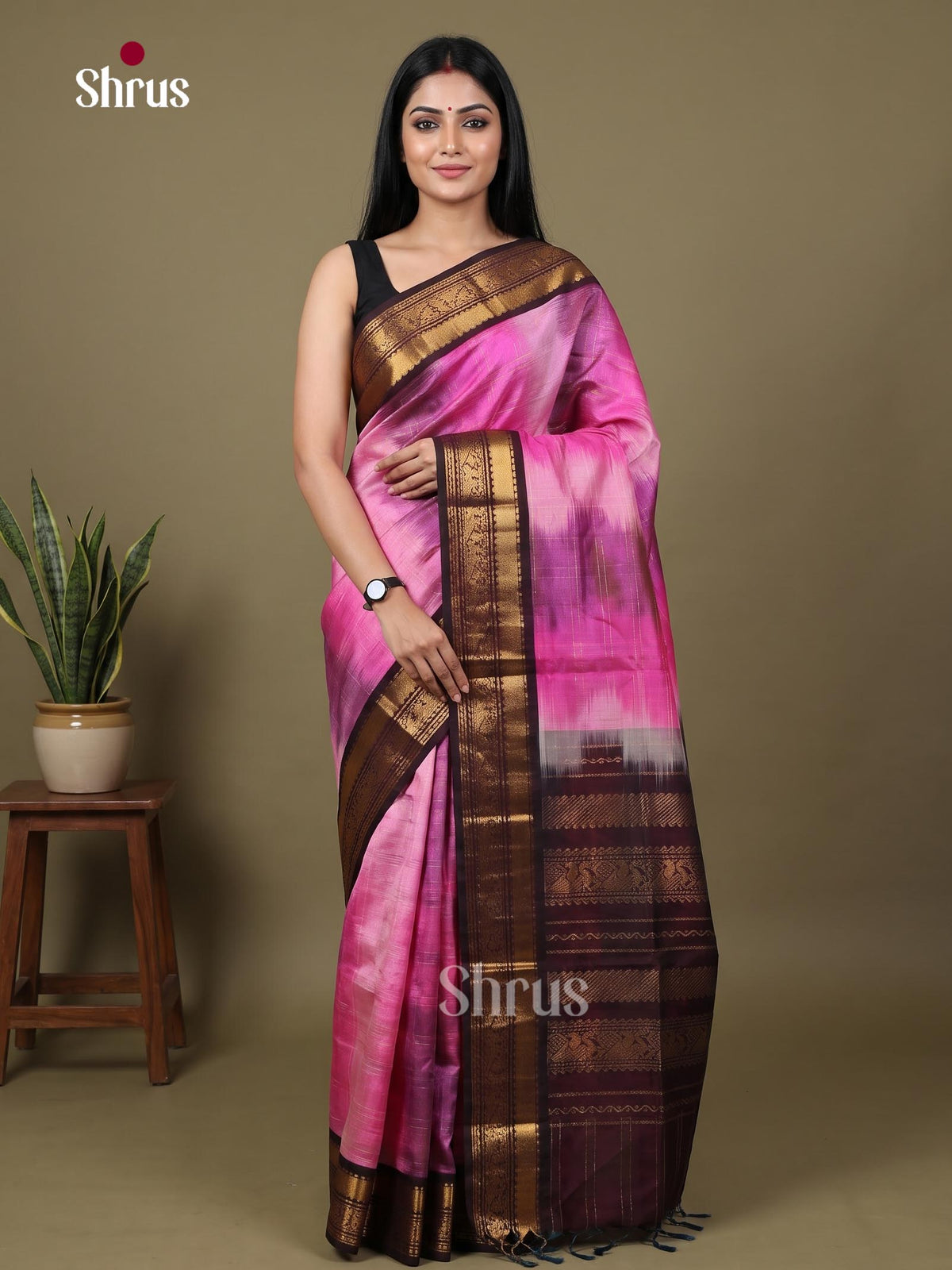 Silk Cotton Saree - EI01276 - Shop on Shrus.com