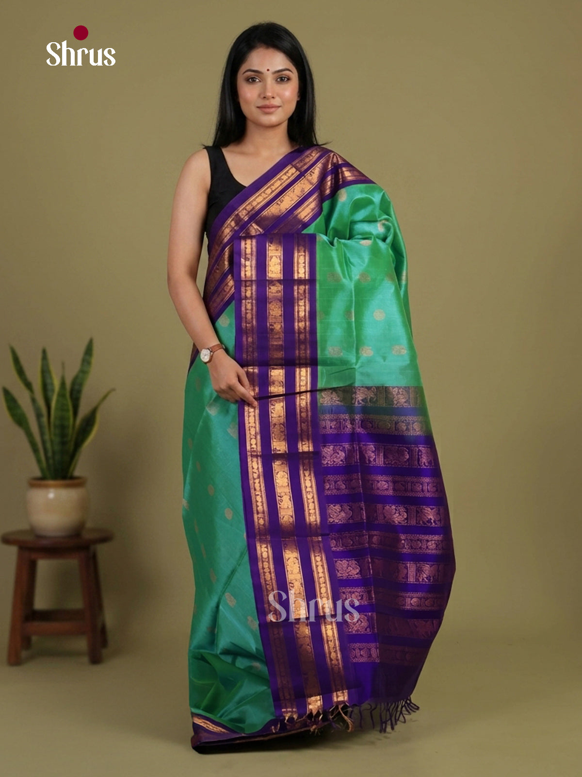 Silk Cotton Saree - EI01282