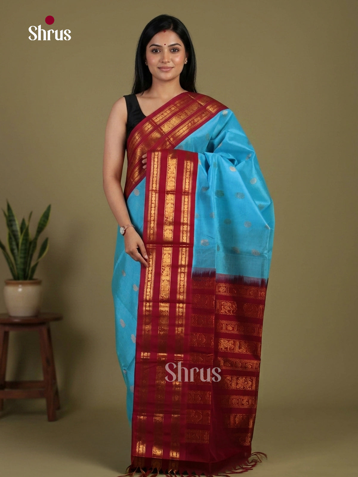 Silk Cotton Saree - EI01283