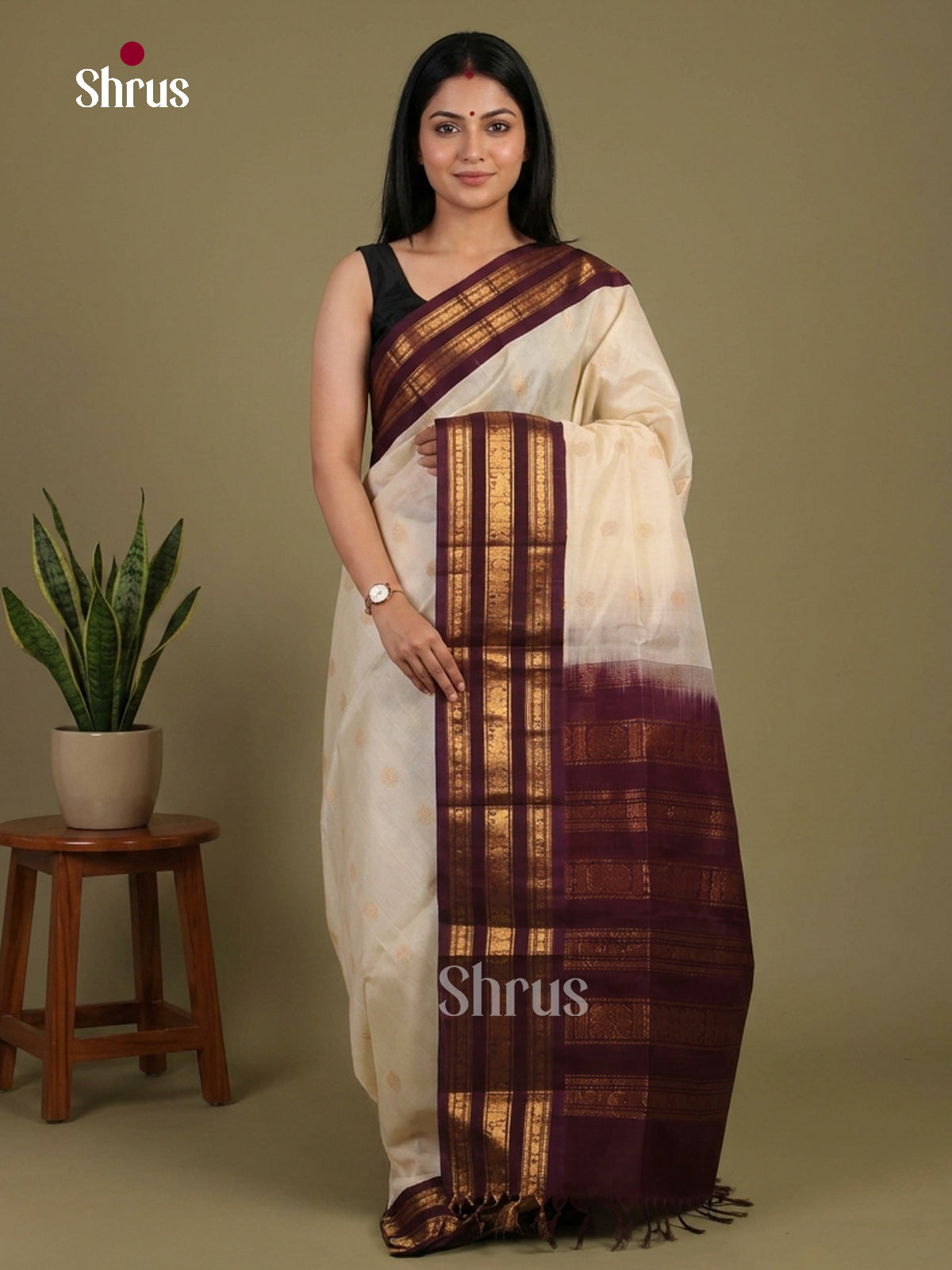 Silk Cotton Saree - EI01288