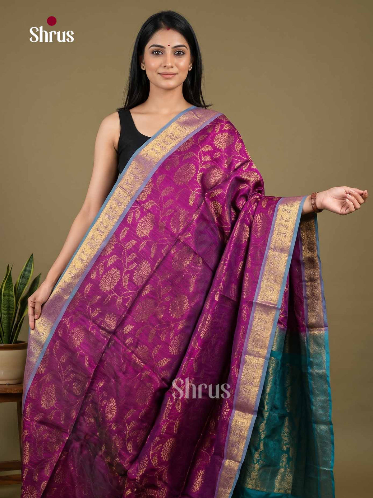 Silk Cotton Saree - EI01364