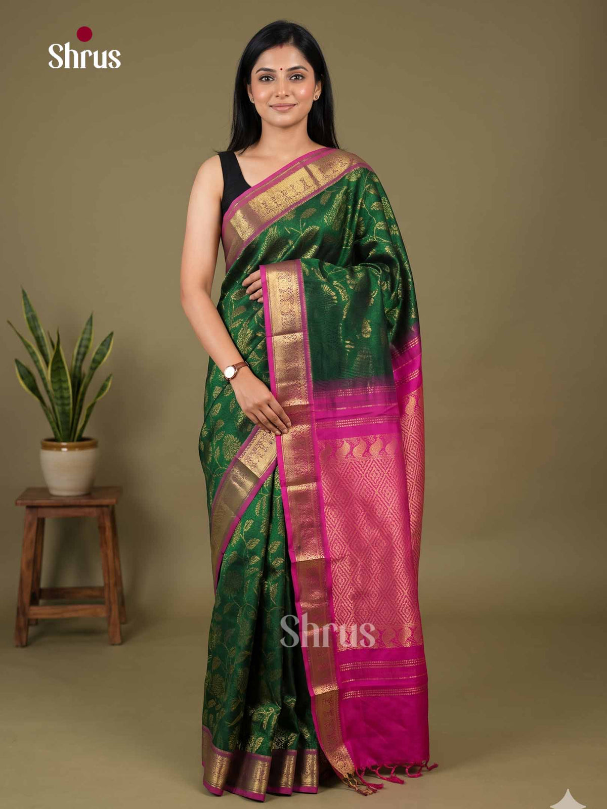 Silk Cotton Saree - EI01366