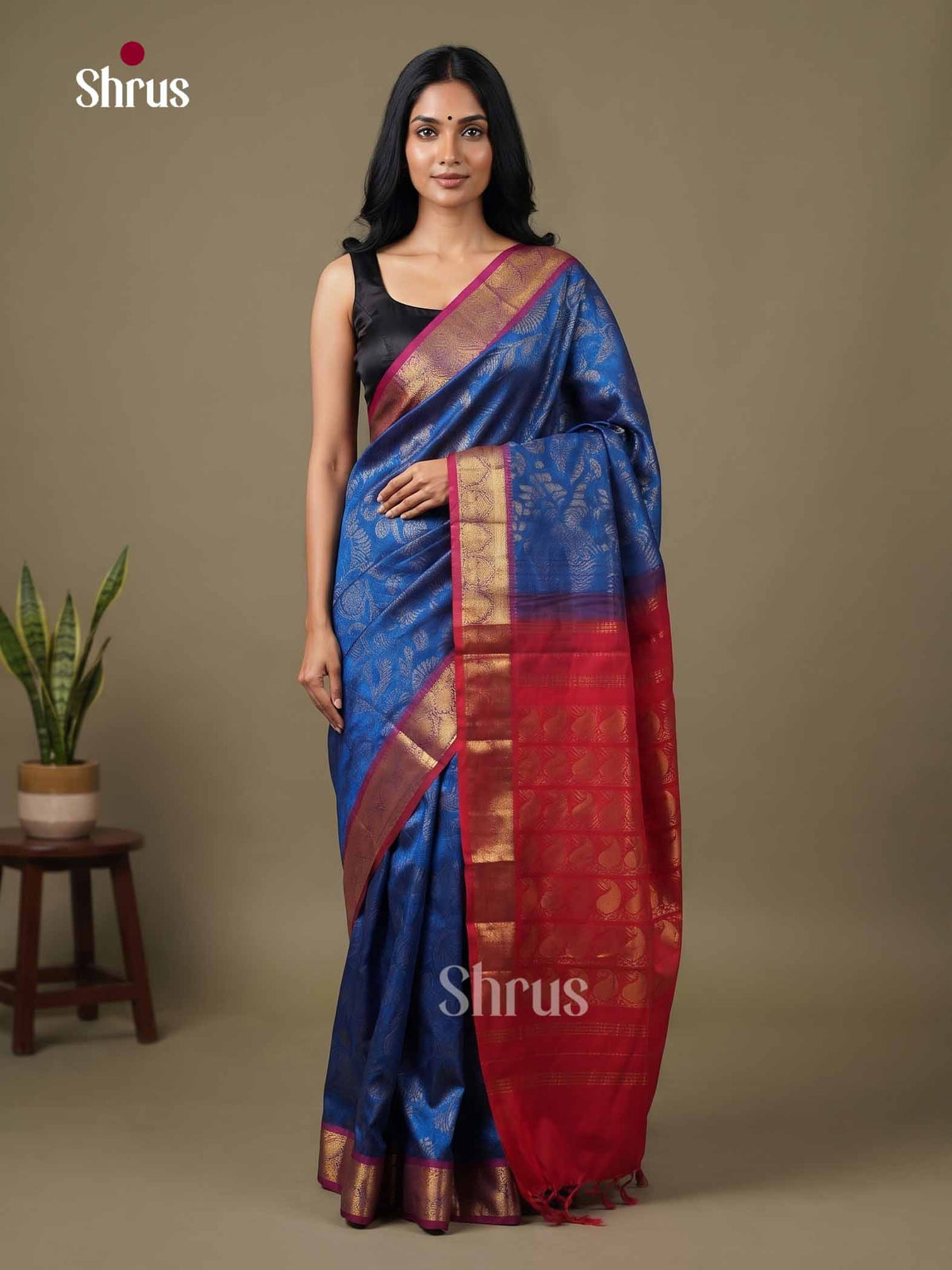 Silk Cotton Saree - EI01367