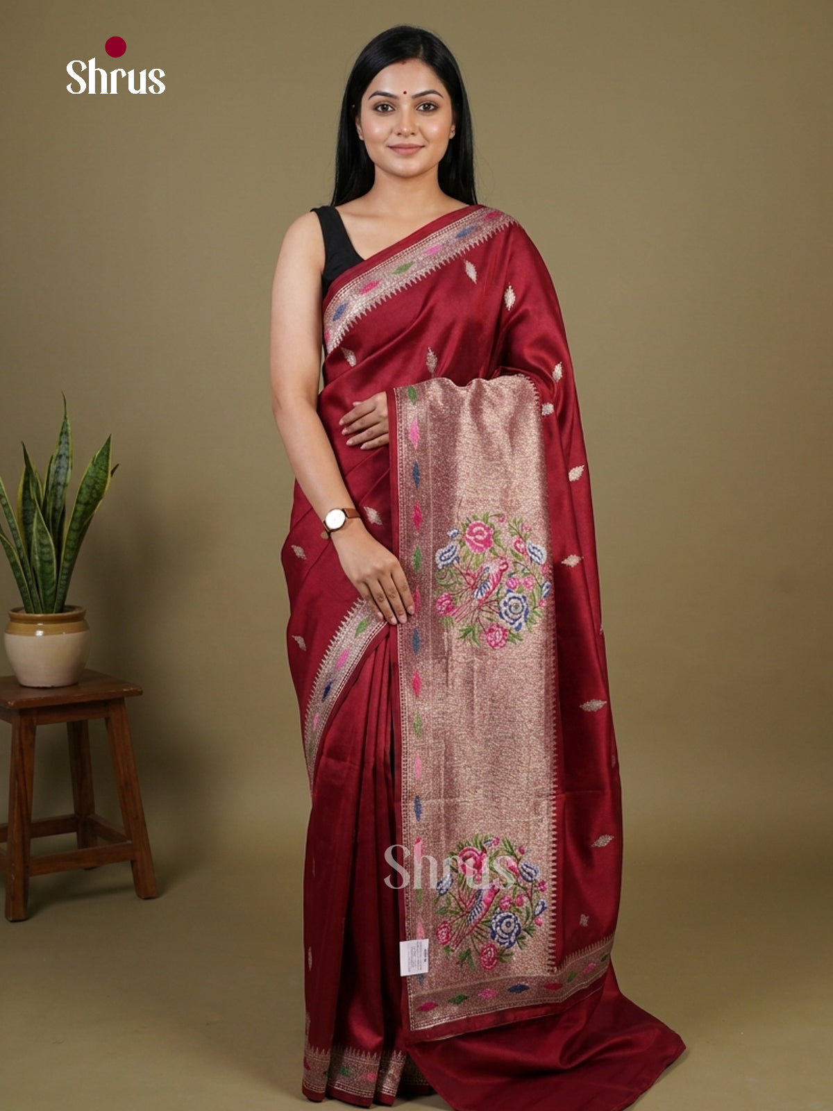 Tissue Embroidery Saree - EI01531