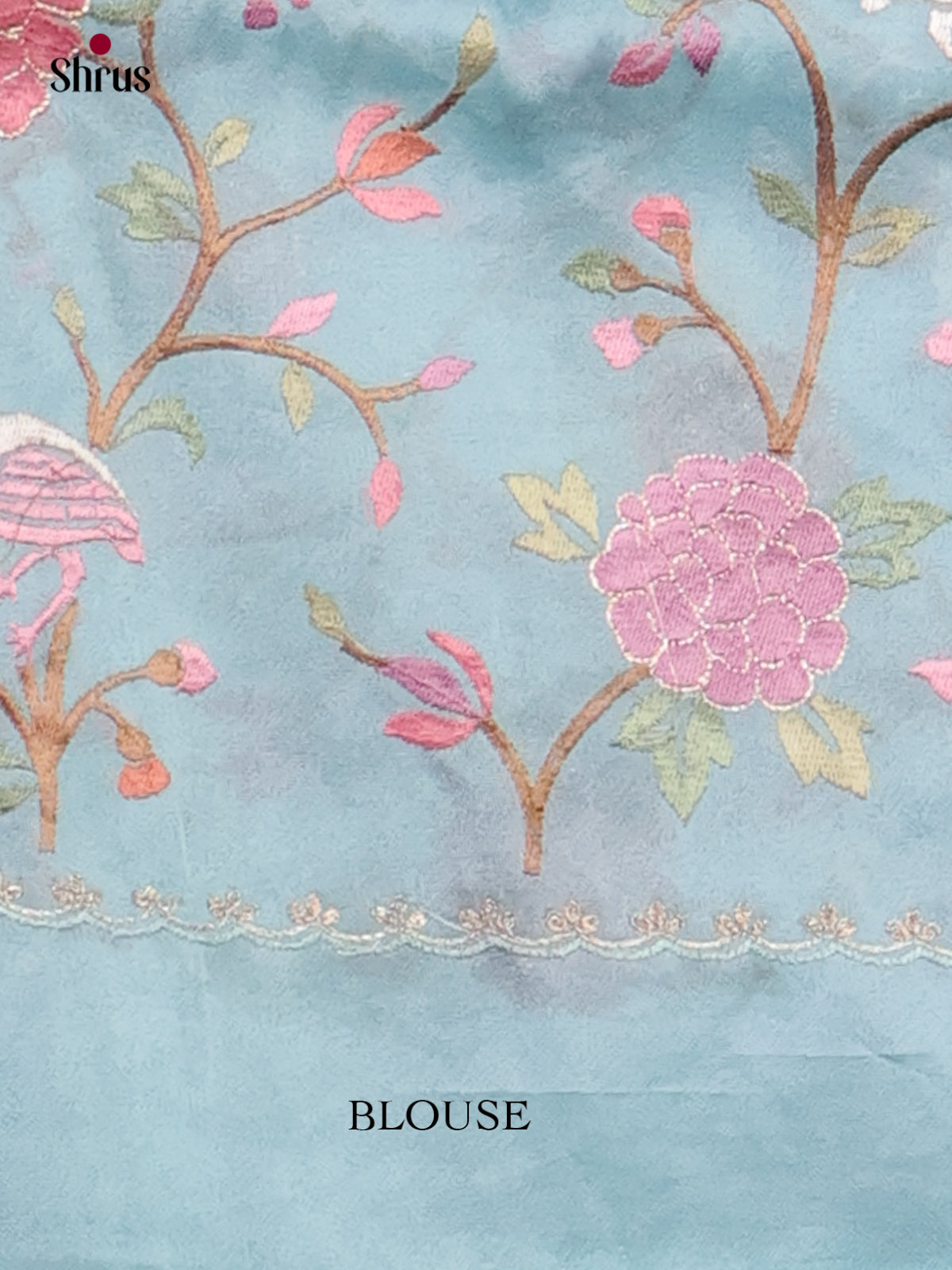 Tissue Embroidery Saree - EI01540