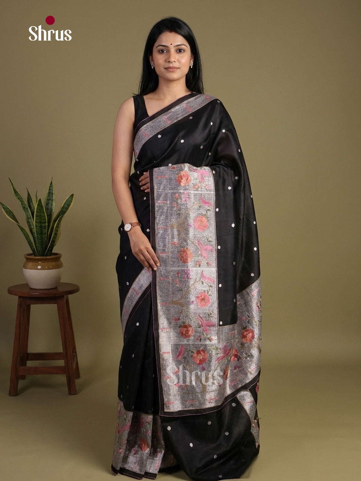 Tissue Embroidery Saree - EI01556