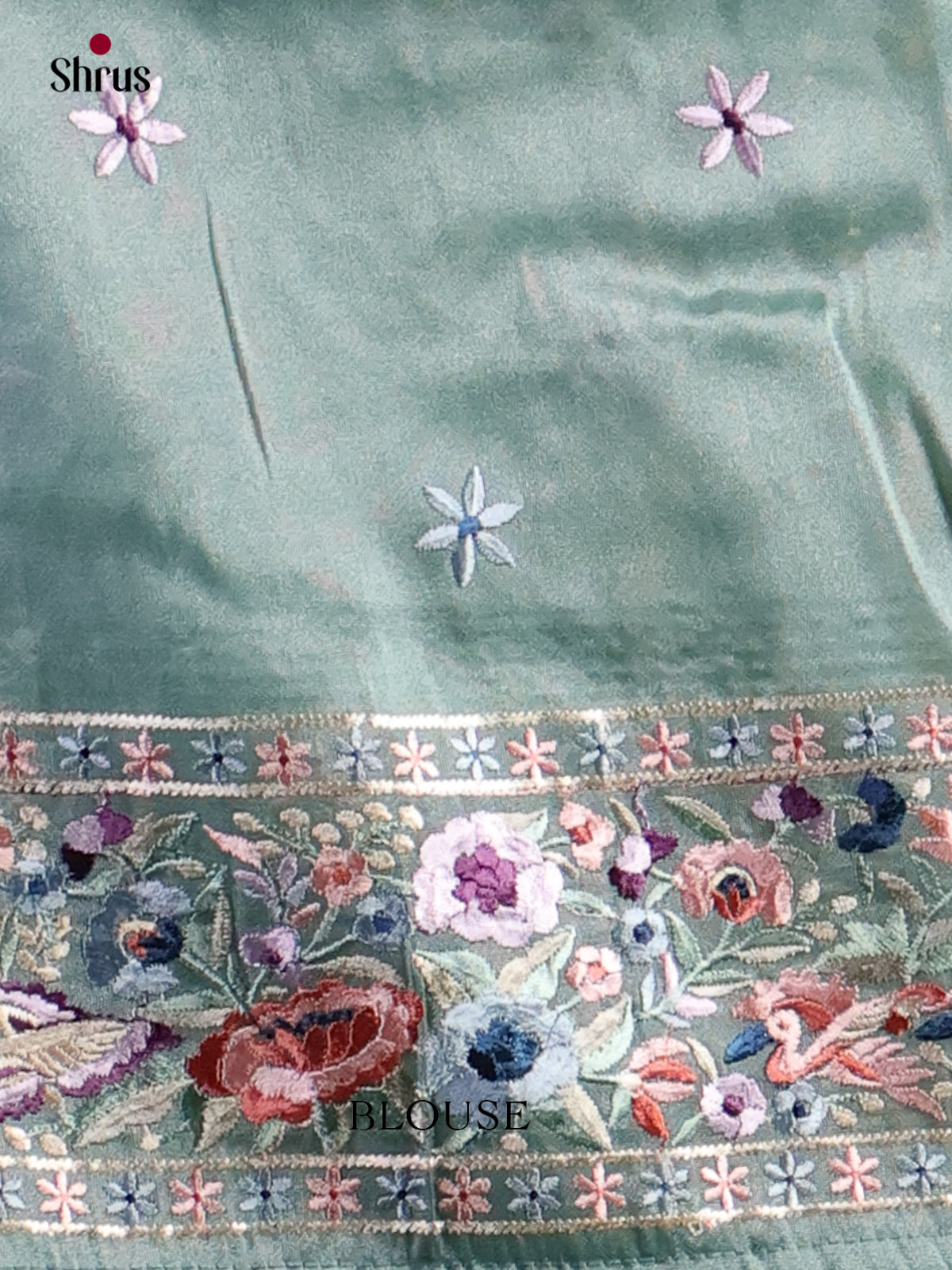 Tissue Embroidery Saree - EI01566