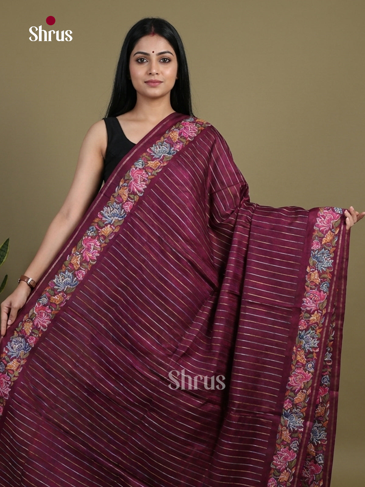 Tussar Embroidery Saree - EI01614