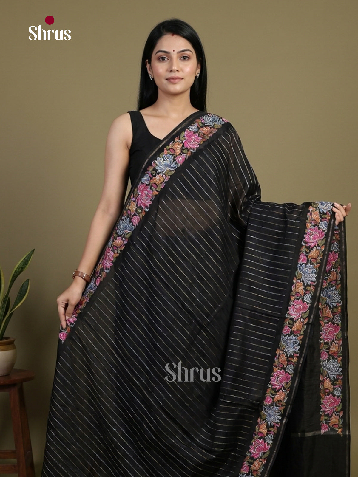 Tussar Embroidery Saree - EI01615