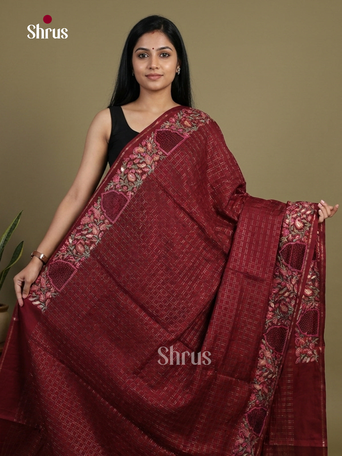 Tussar Embroidery Saree - EI01638