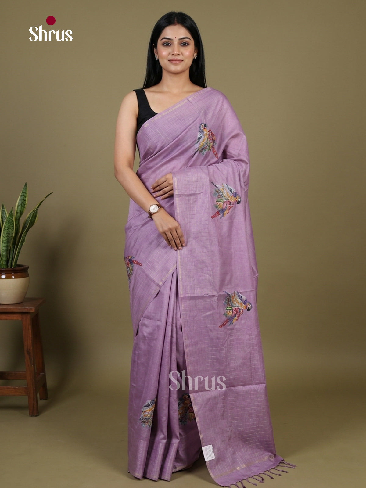 Tussar Embroidery Saree - EI01676