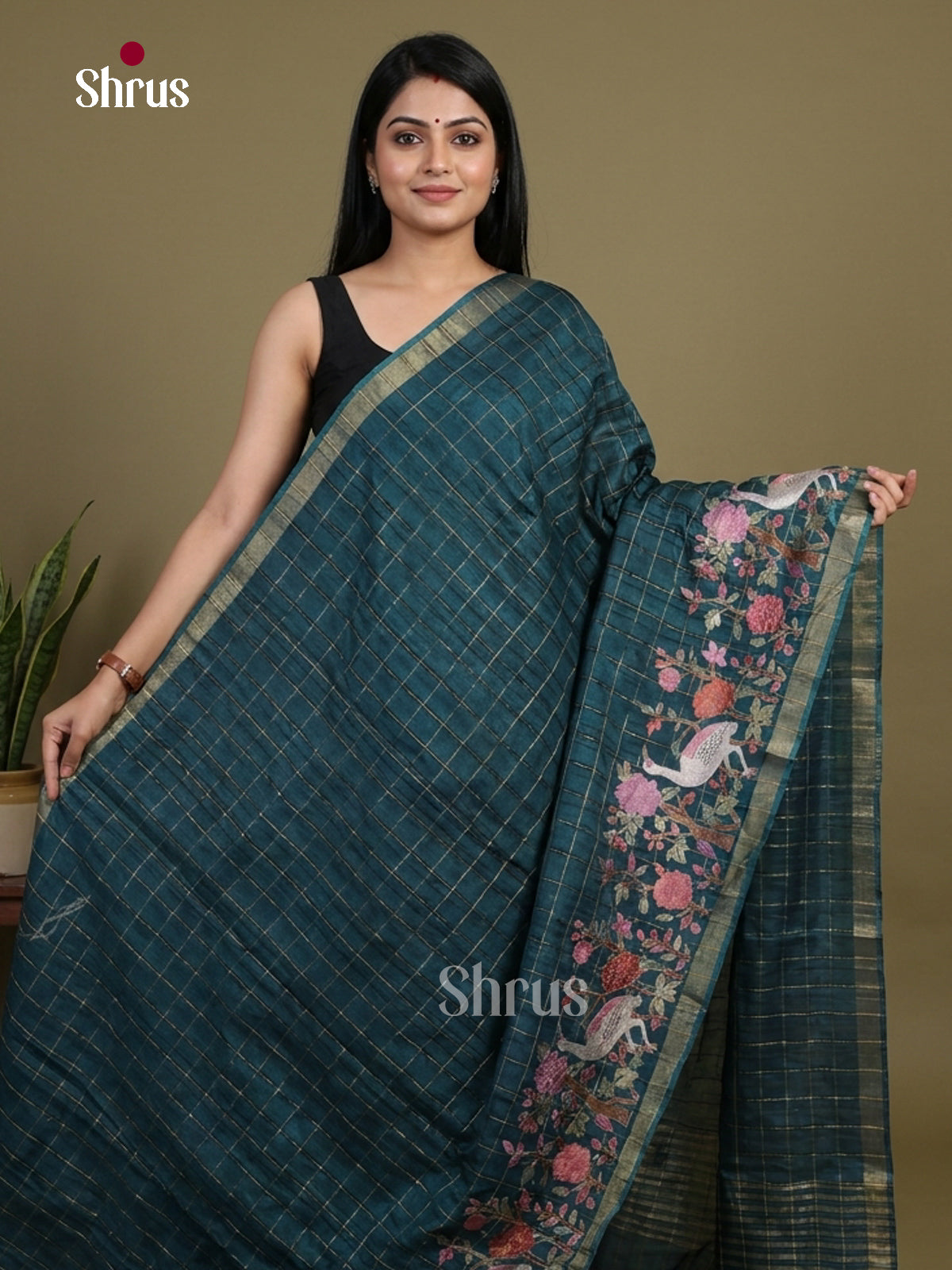 Tussar Embroidery Saree - EI01710