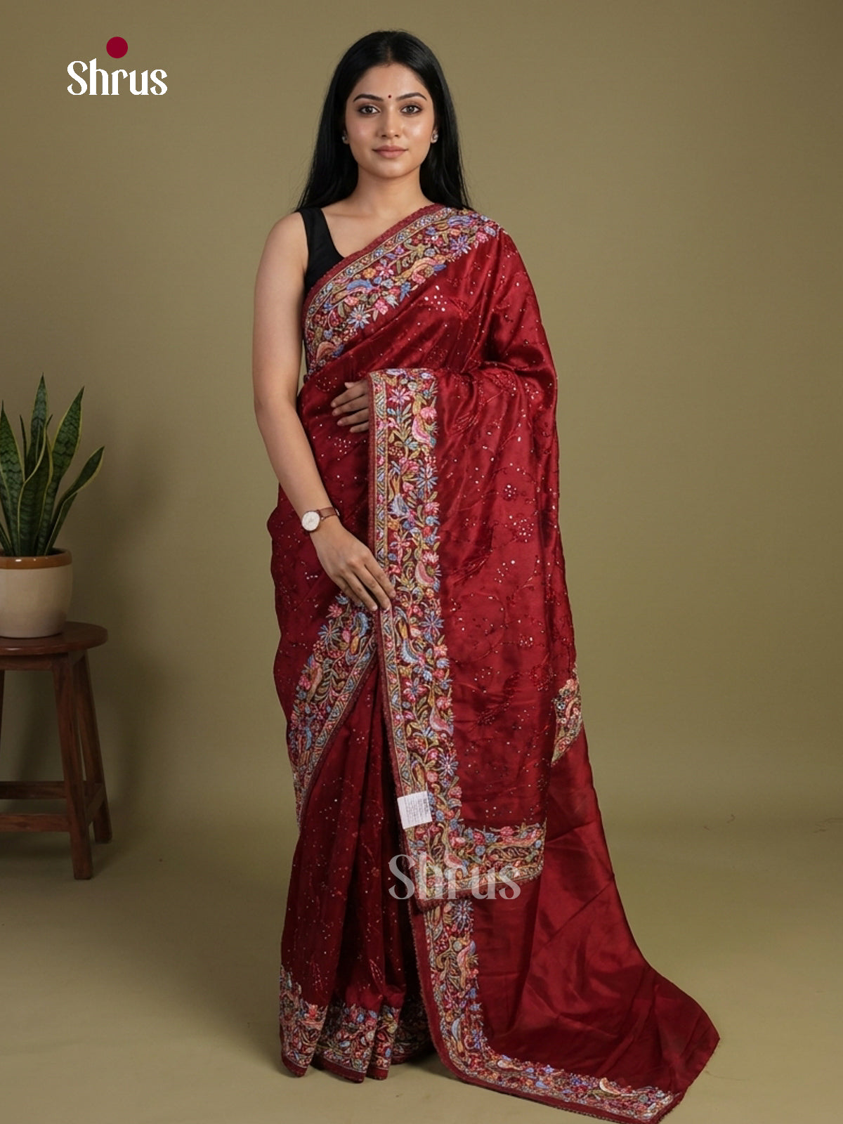 Tissue Embroidery Saree - EI02187