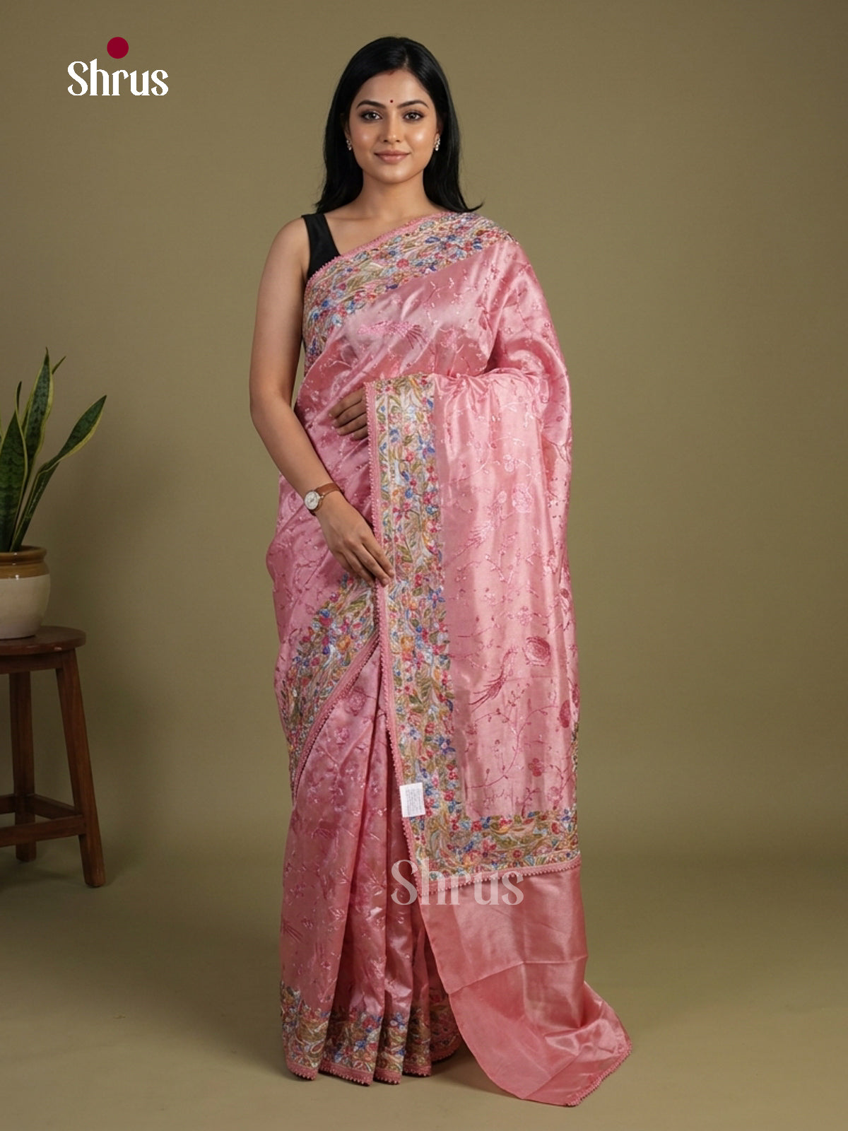 Tissue Embroidery Saree - EI02188