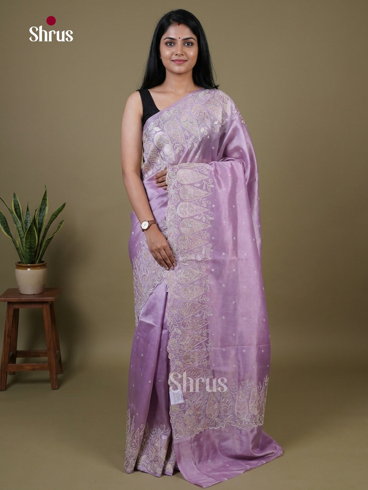 Tissue Embroidery Saree - EI02210