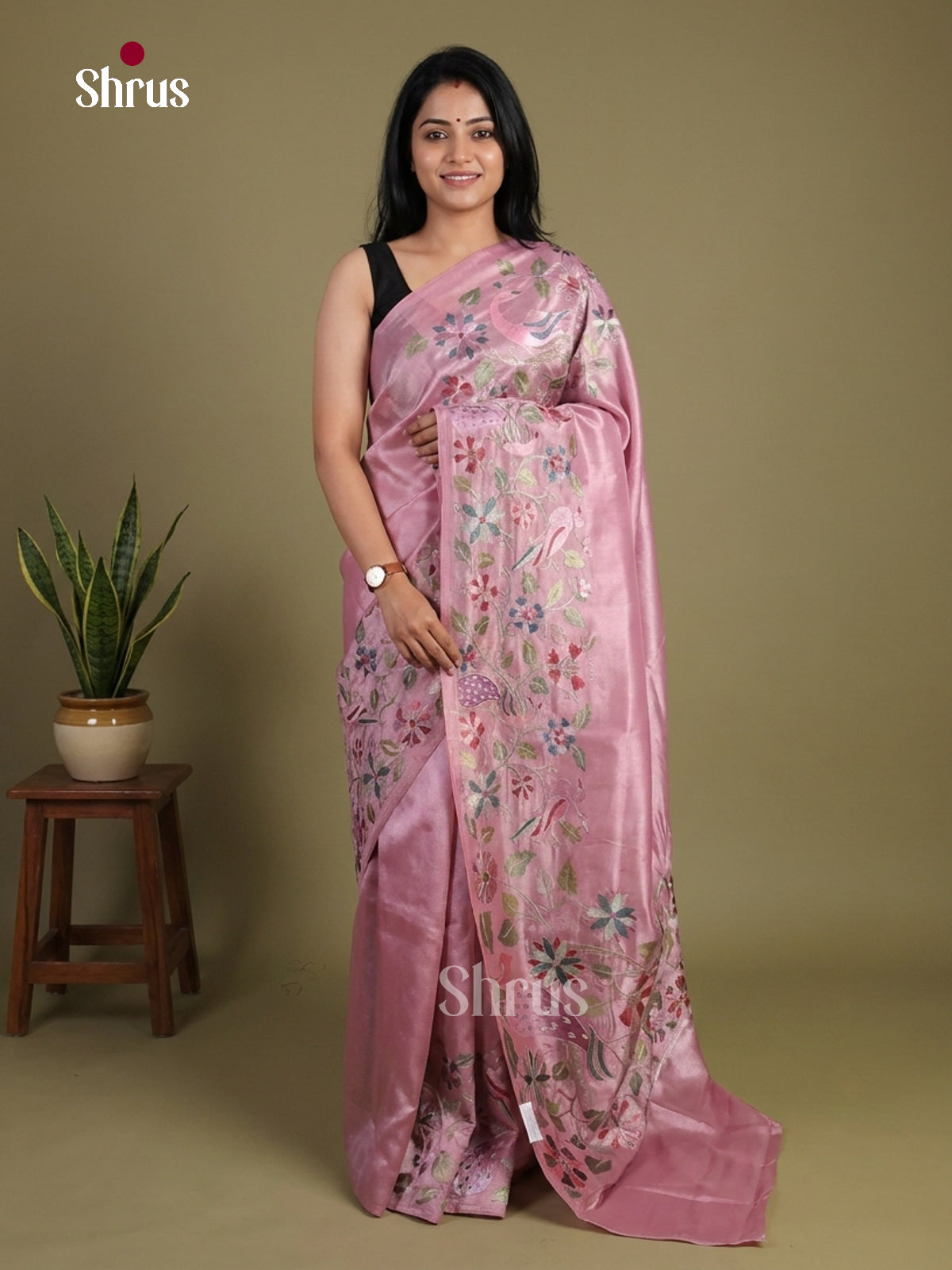 Tissue Embroidery Saree - EI02212