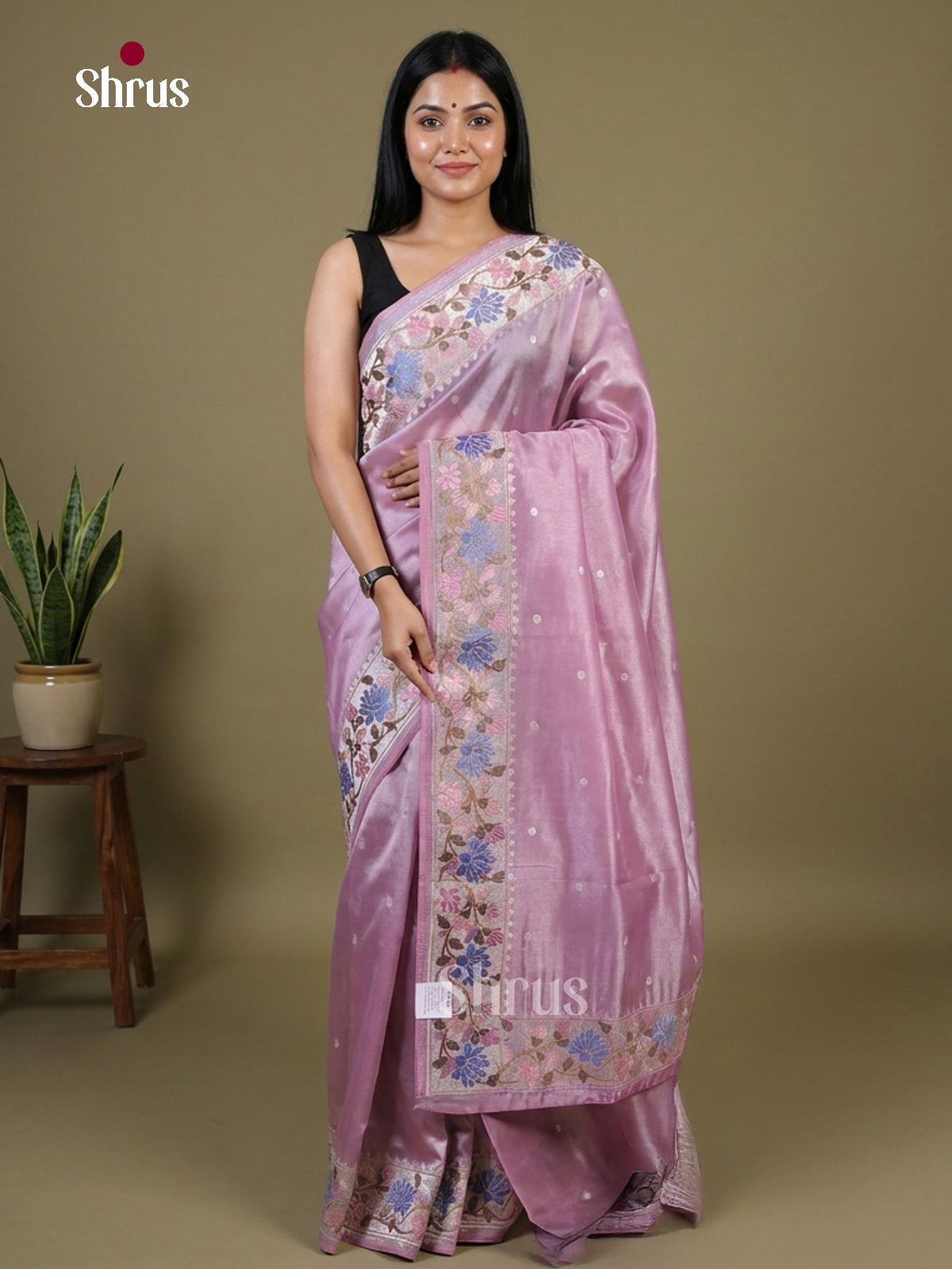 Tissue Embroidery Saree - EI02233