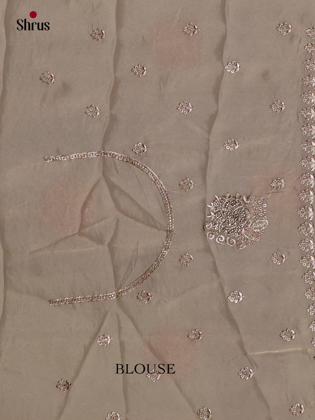 Beautiful Grey Designer Saree with sequin floral embroidery - Shop on Shrus.com