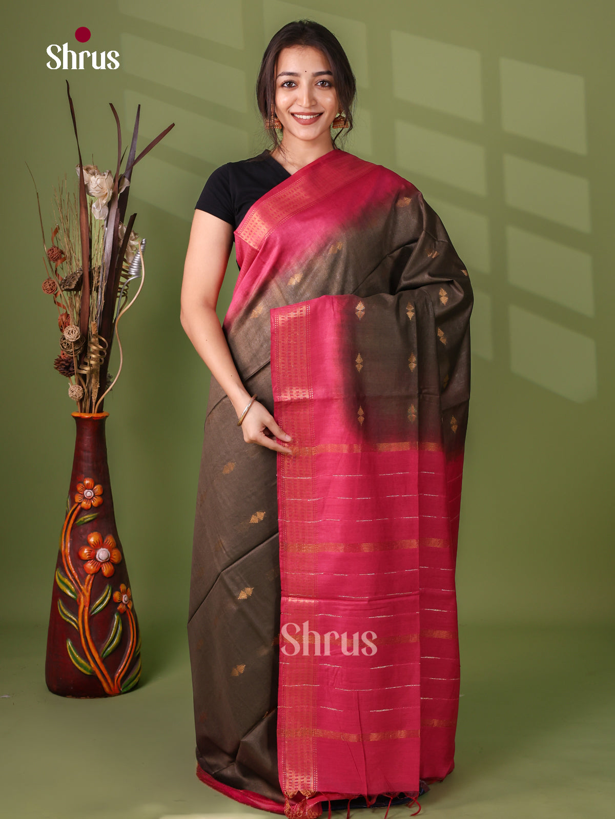 Semi Tussar Saree - EI05070