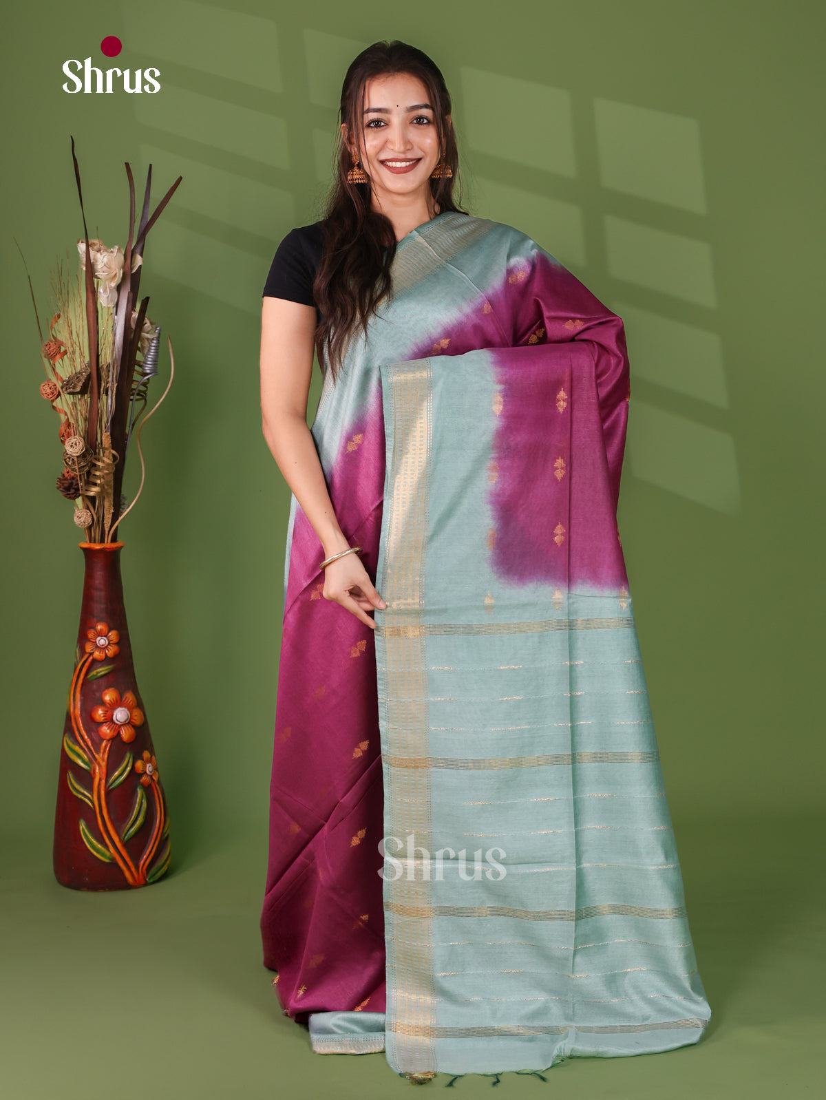 Semi Tussar Saree - EI05076