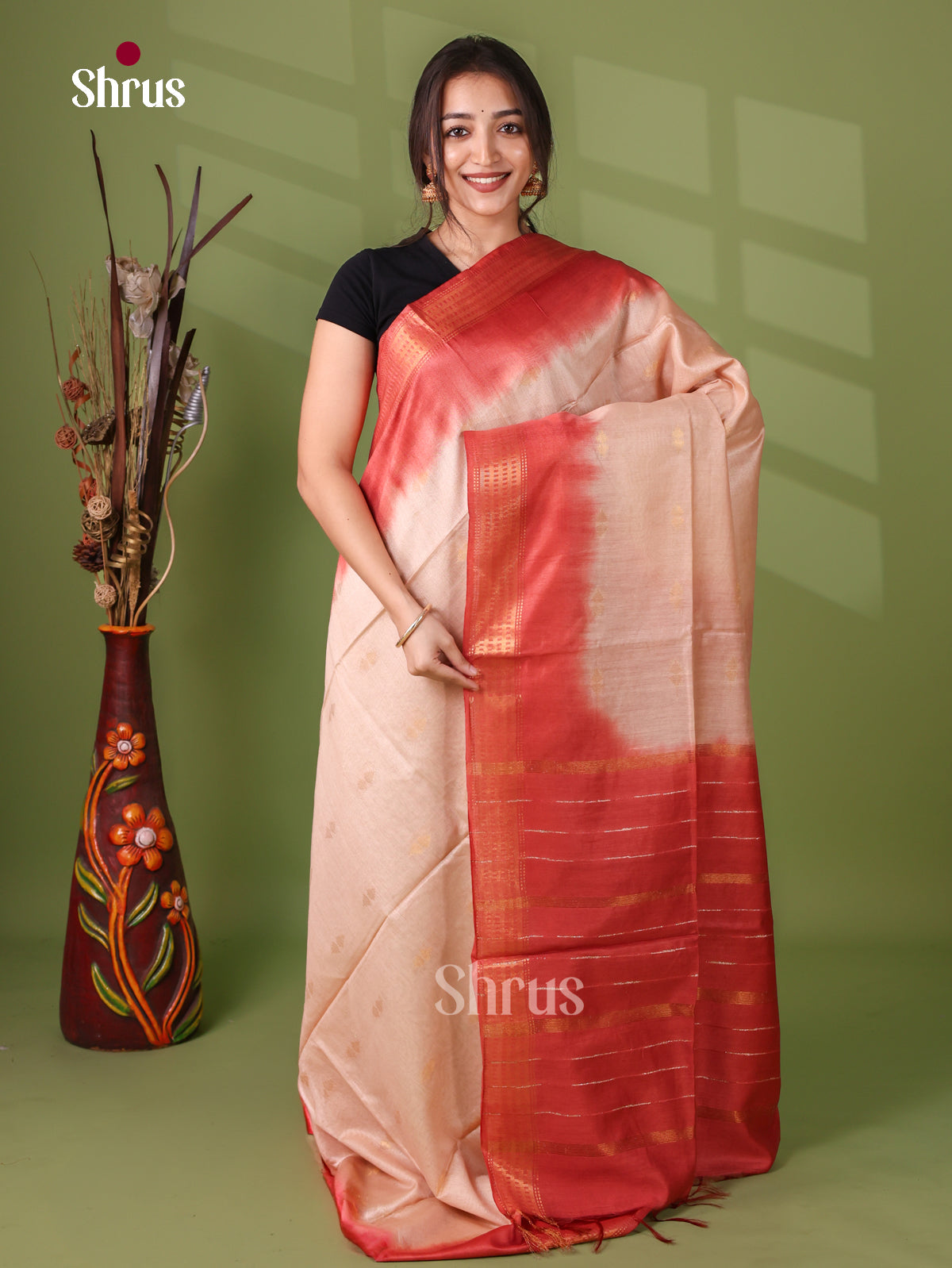 Semi Tussar Saree - EI05079