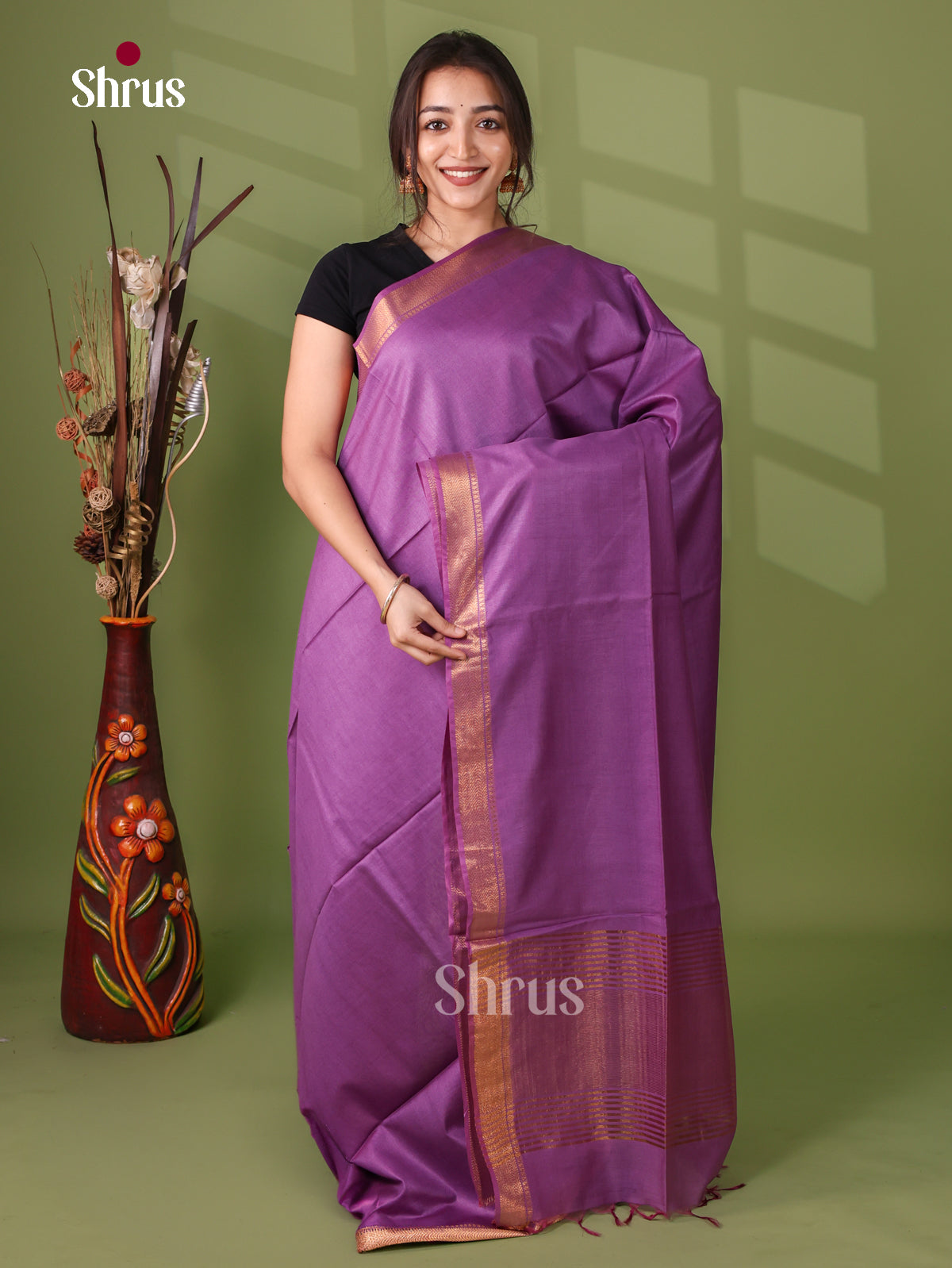 Semi Tussar Saree - EI05168