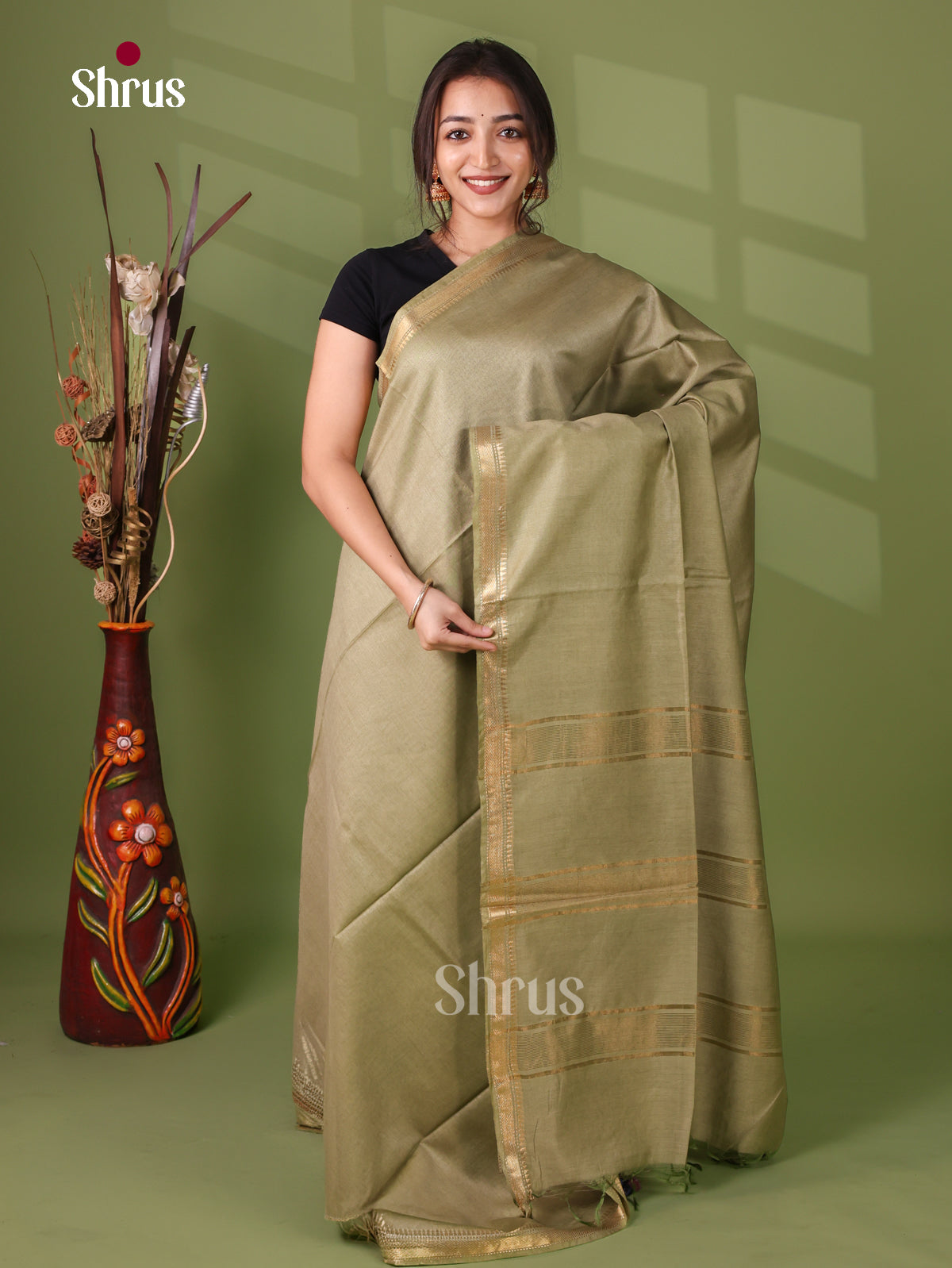 Semi Tussar Saree - EI05169