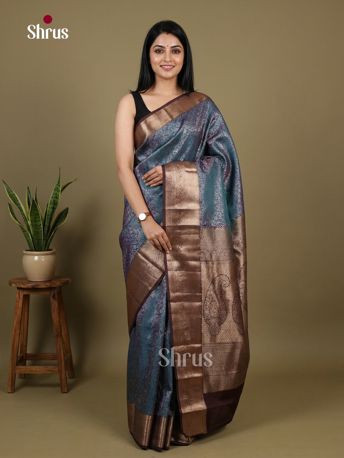 Kanchipuram-halfpure Saree - EI08066
