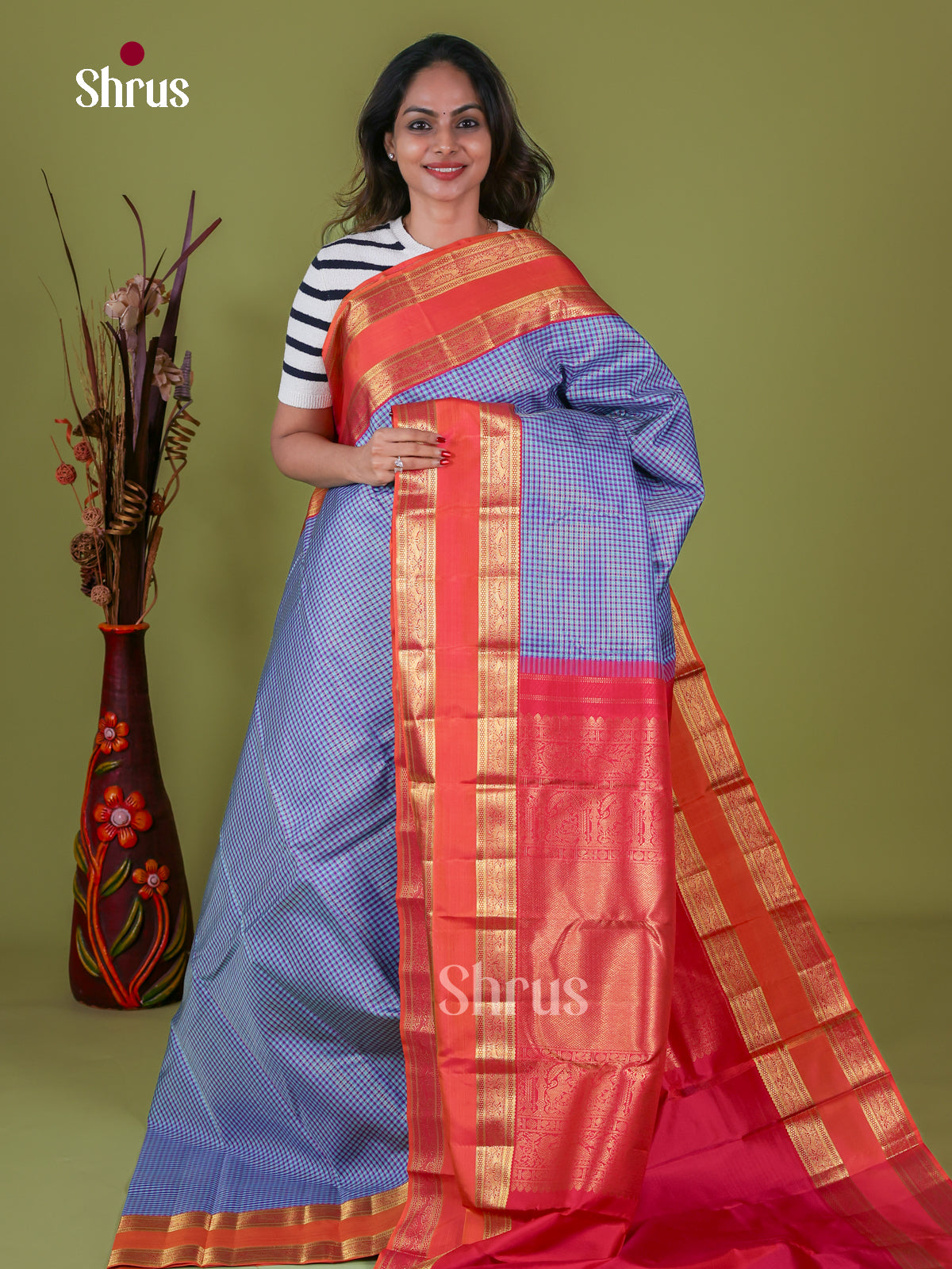 Kanchipuram silk Saree - EI08277