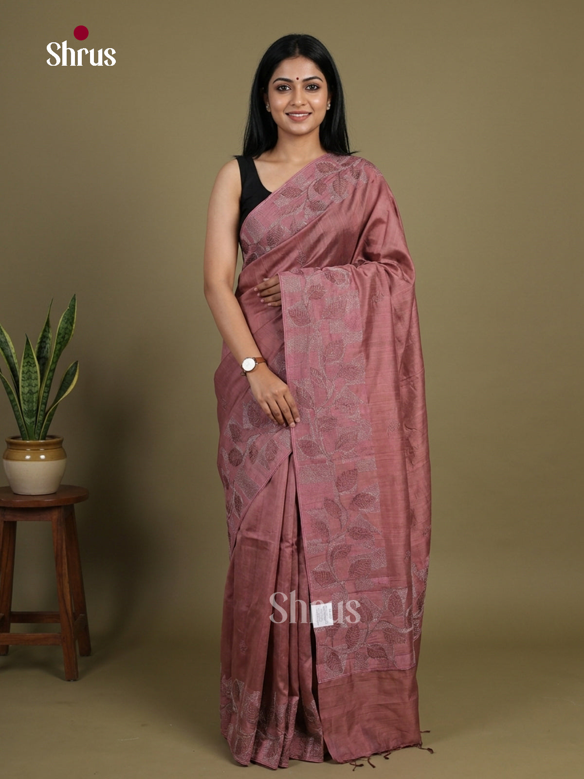 Semi Rawsilk Embroidery Saree - EI10336