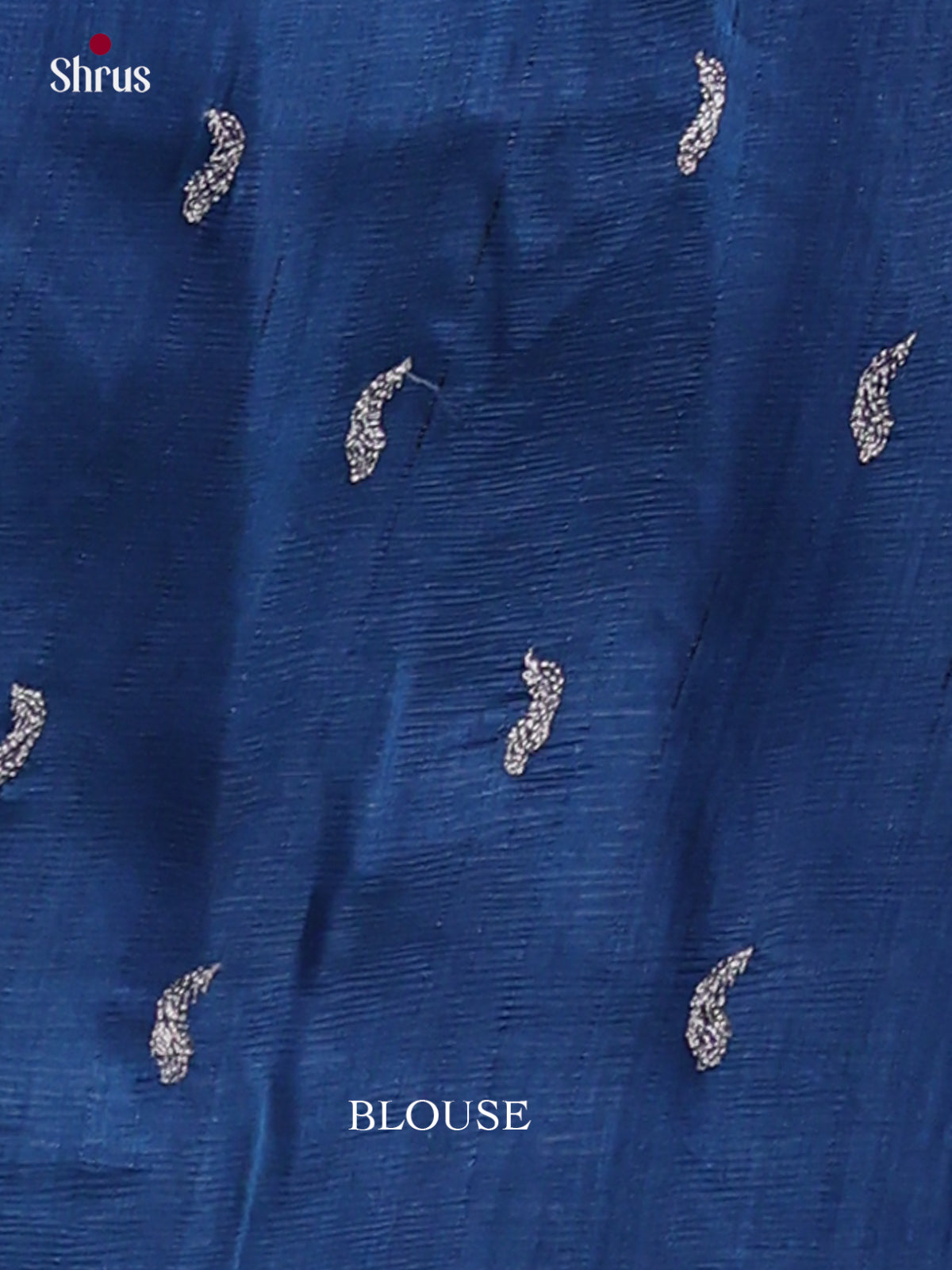 Blue - Semi Rawsilk Embroidery Saree
