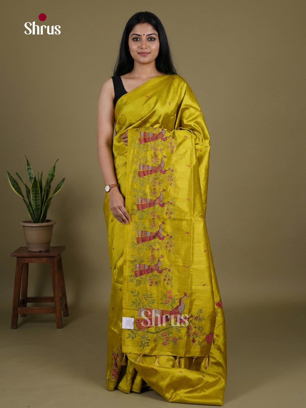 Semi Rawsilk Embroidery Saree - EI10609