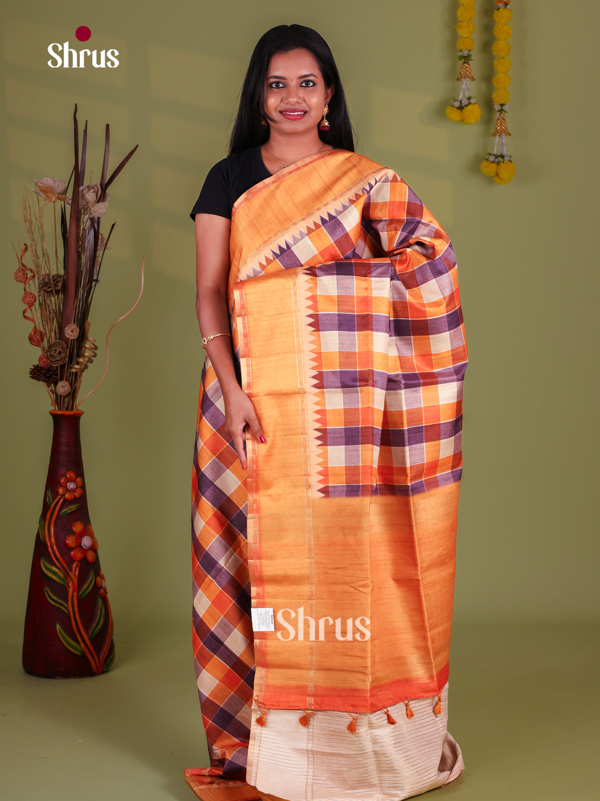 Semi Tussar Saree - EI10612