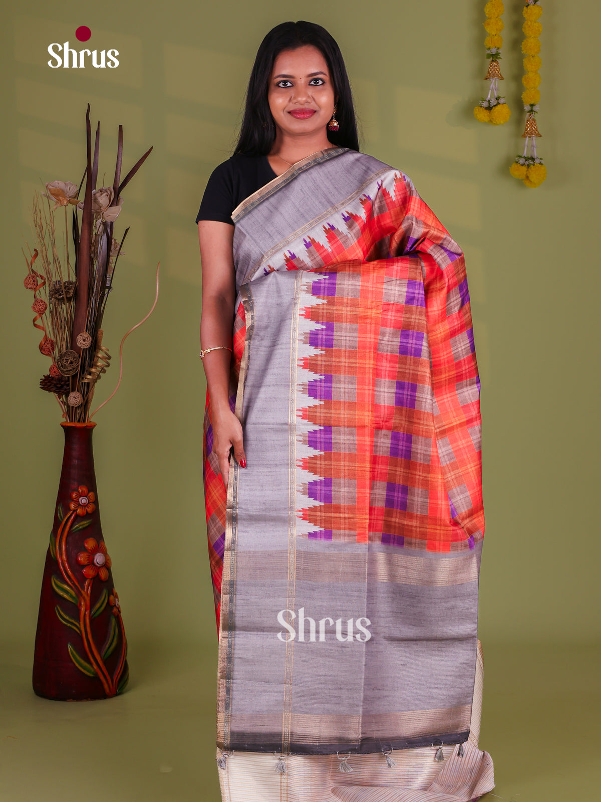 Semi Tussar Saree - EI10618
