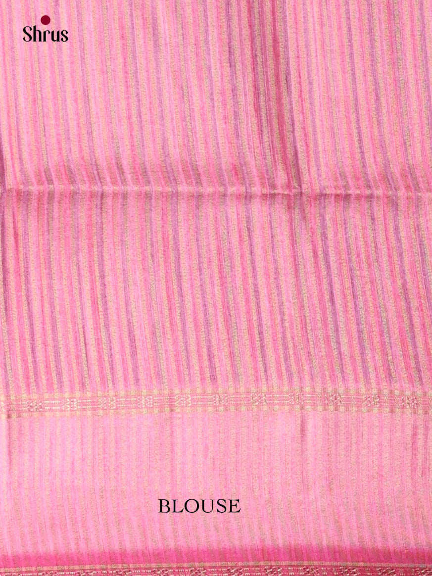 Pink & Cream - Semi Tussar Saree