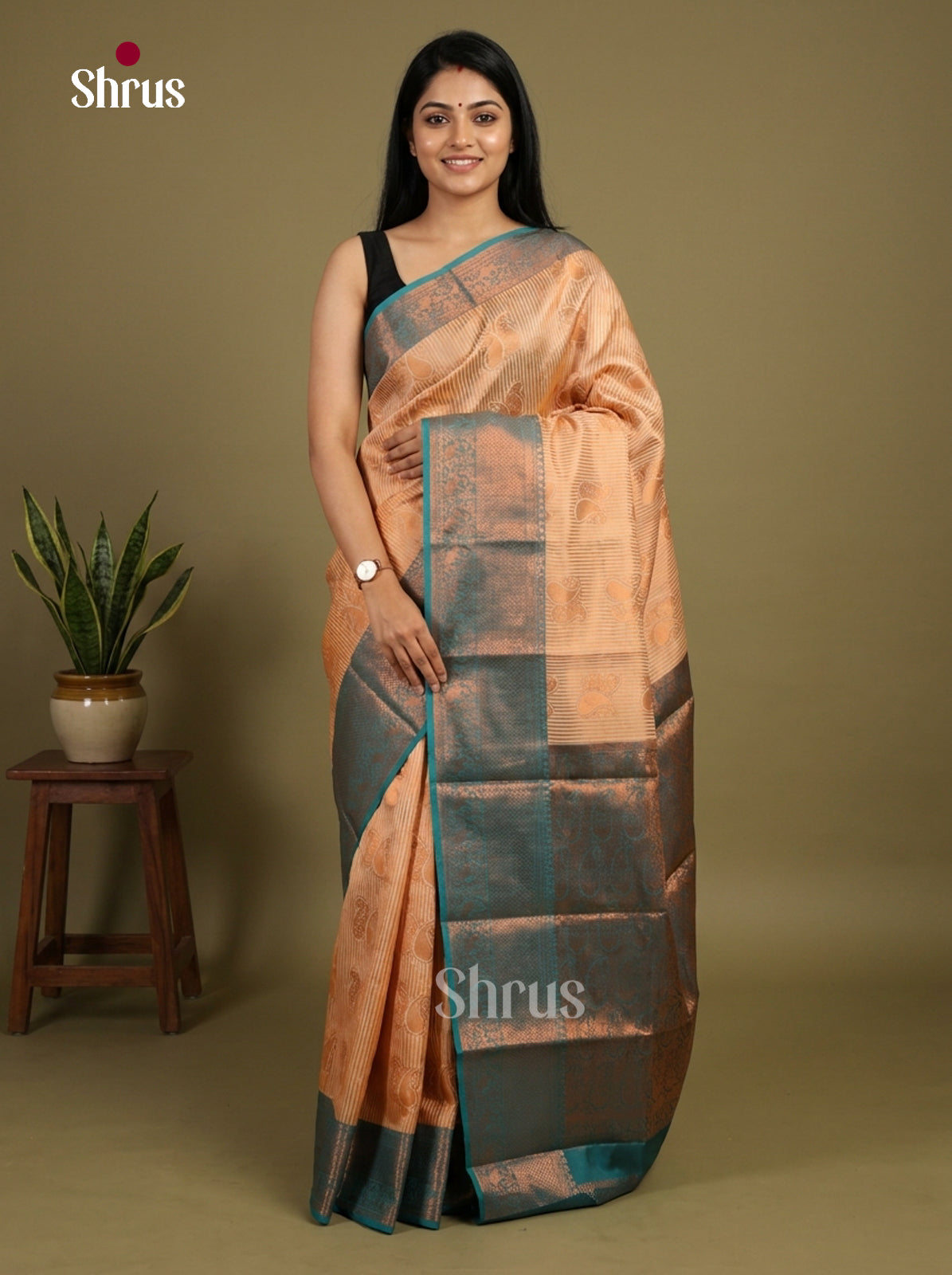 Semi Kanchipuram Saree - EI12038