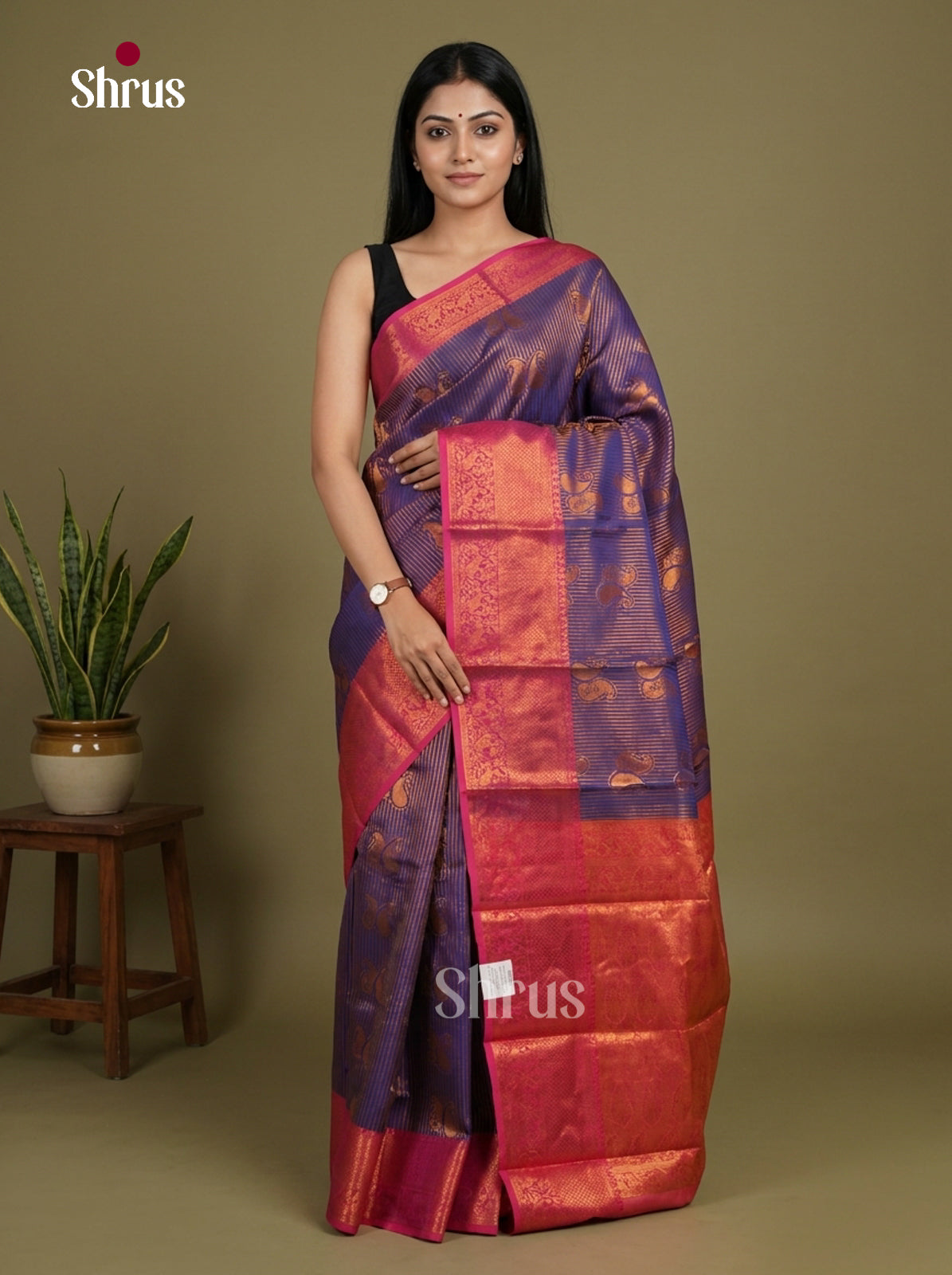 Semi Kanchipuram Saree - EI12043