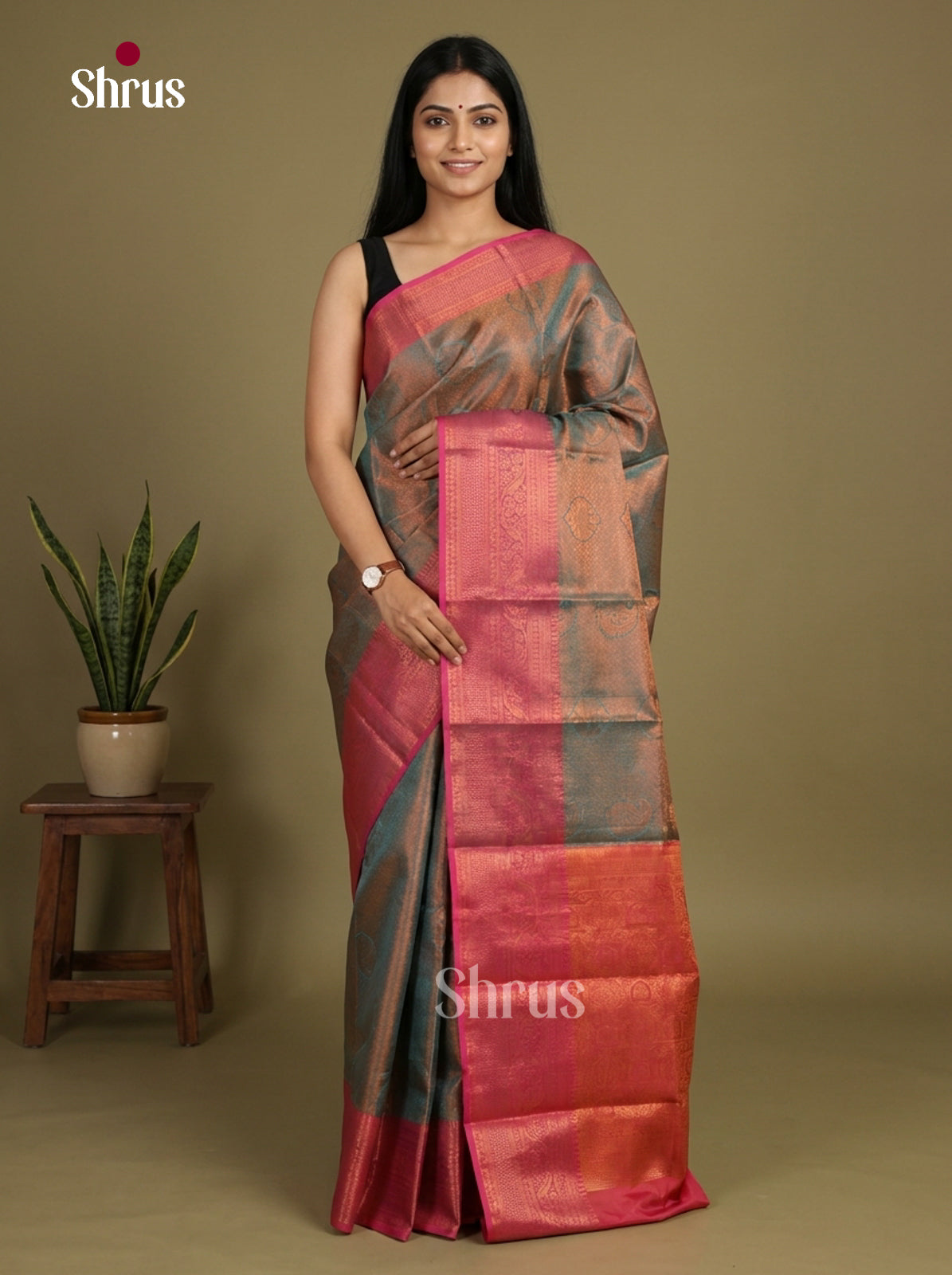 Semi Kanchipuram Saree - EI12050