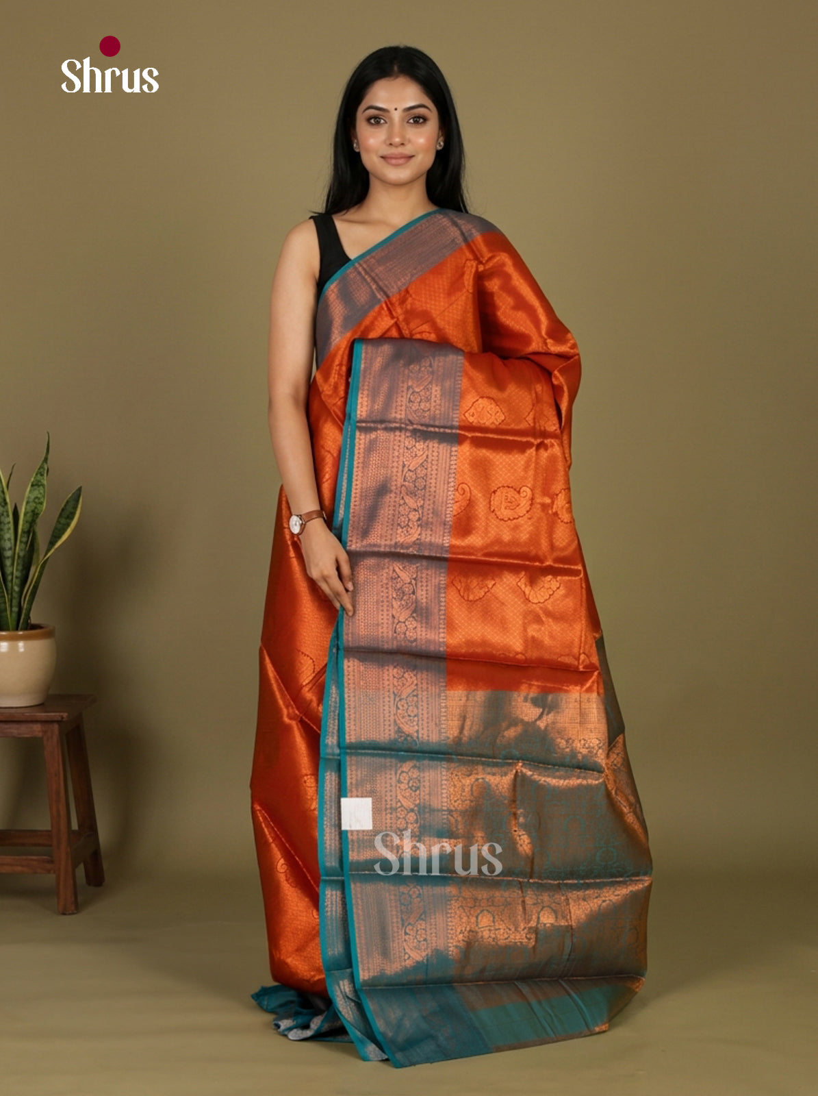 Semi Kanchipuram Saree - EI12055