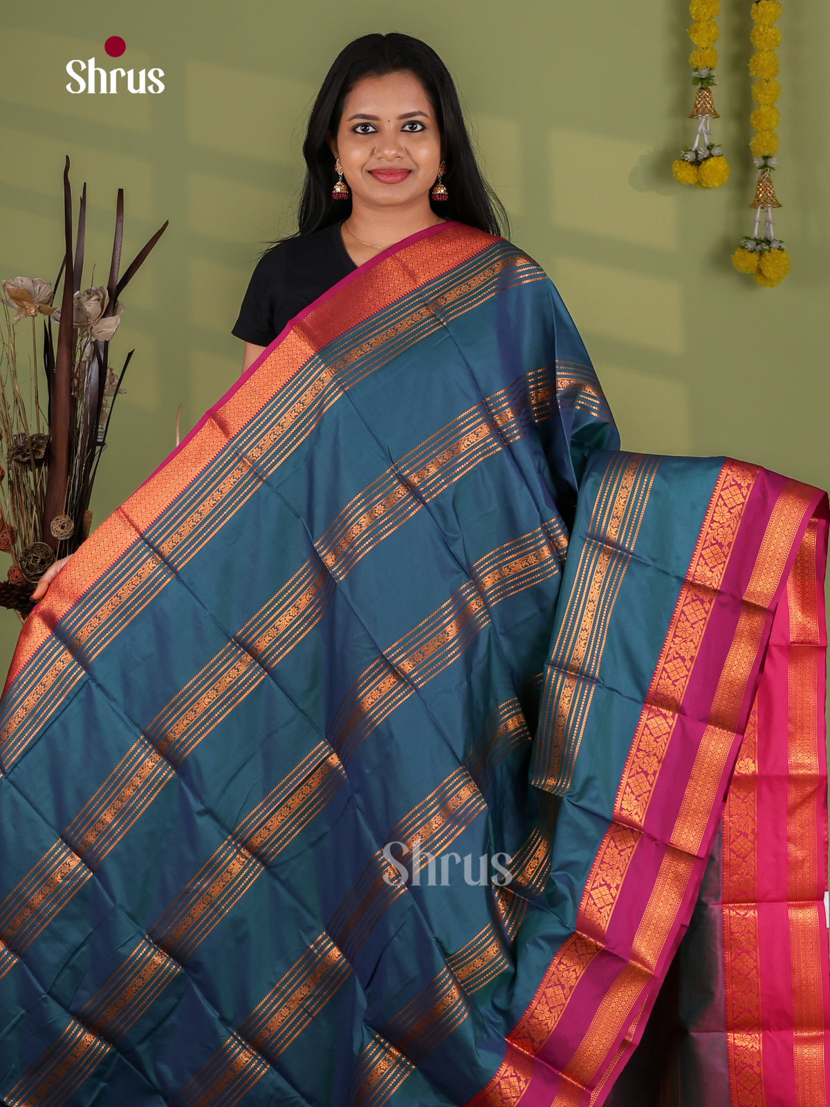 Semi Kanchipuram Saree - EI12119
