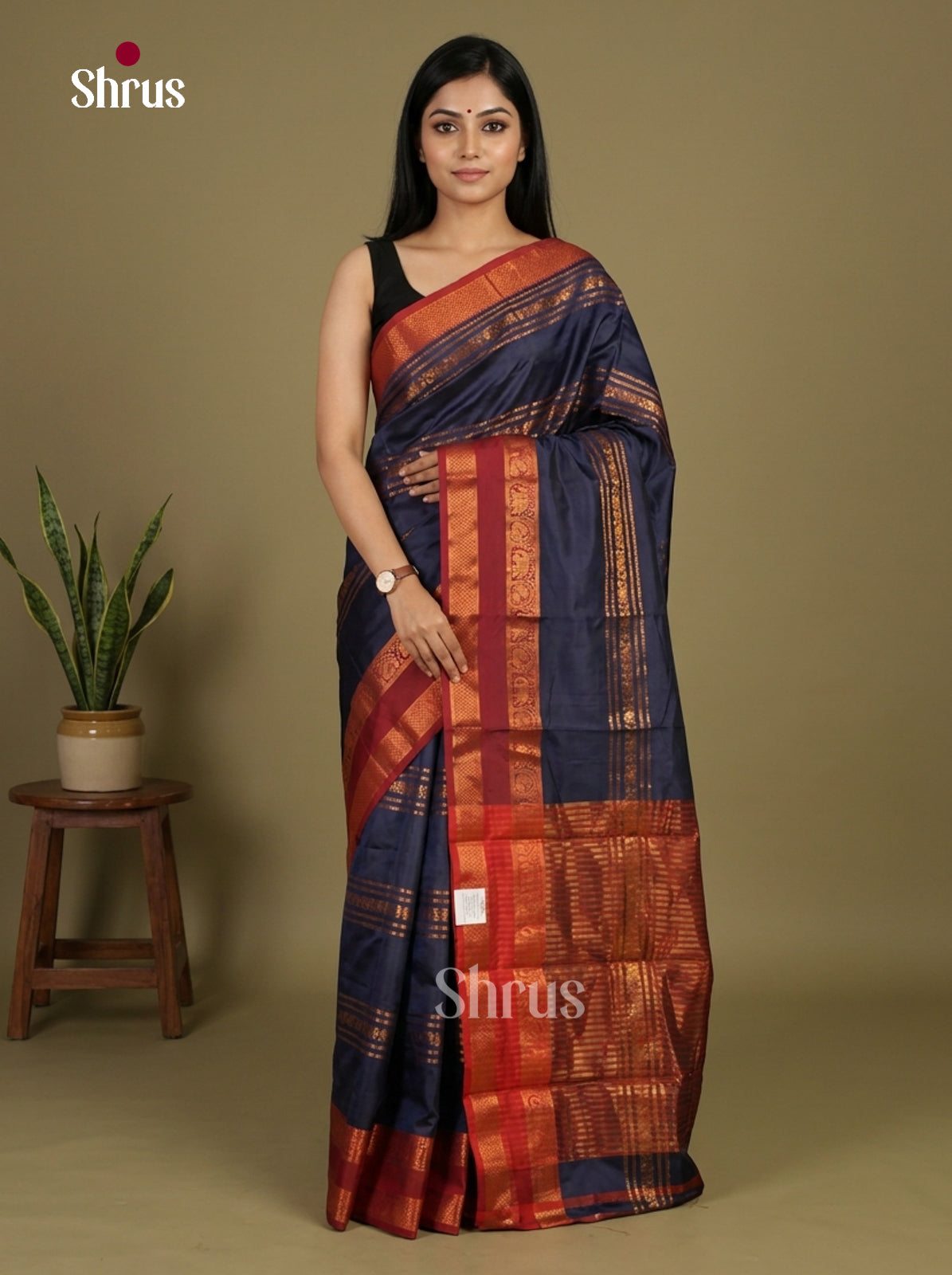 Semi Kanchipuram Saree - EI12132