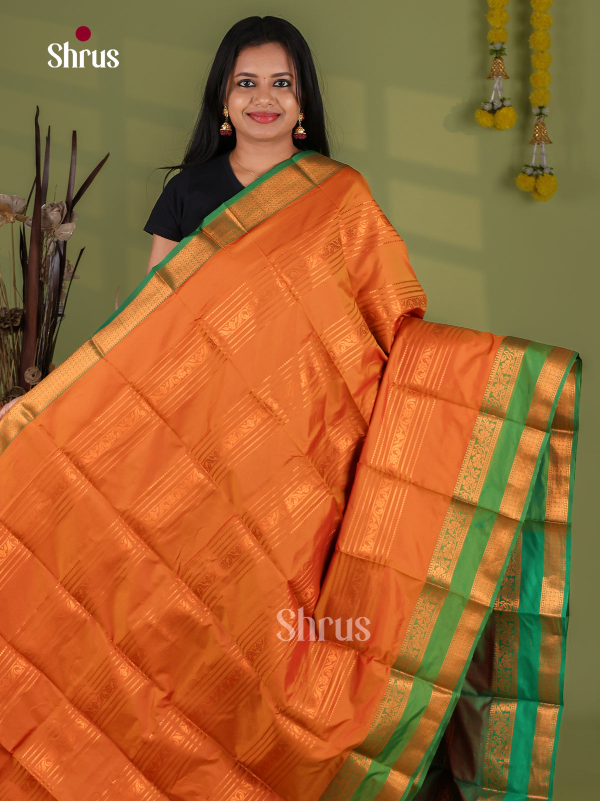 Semi Kanchipuram Saree - EI12136