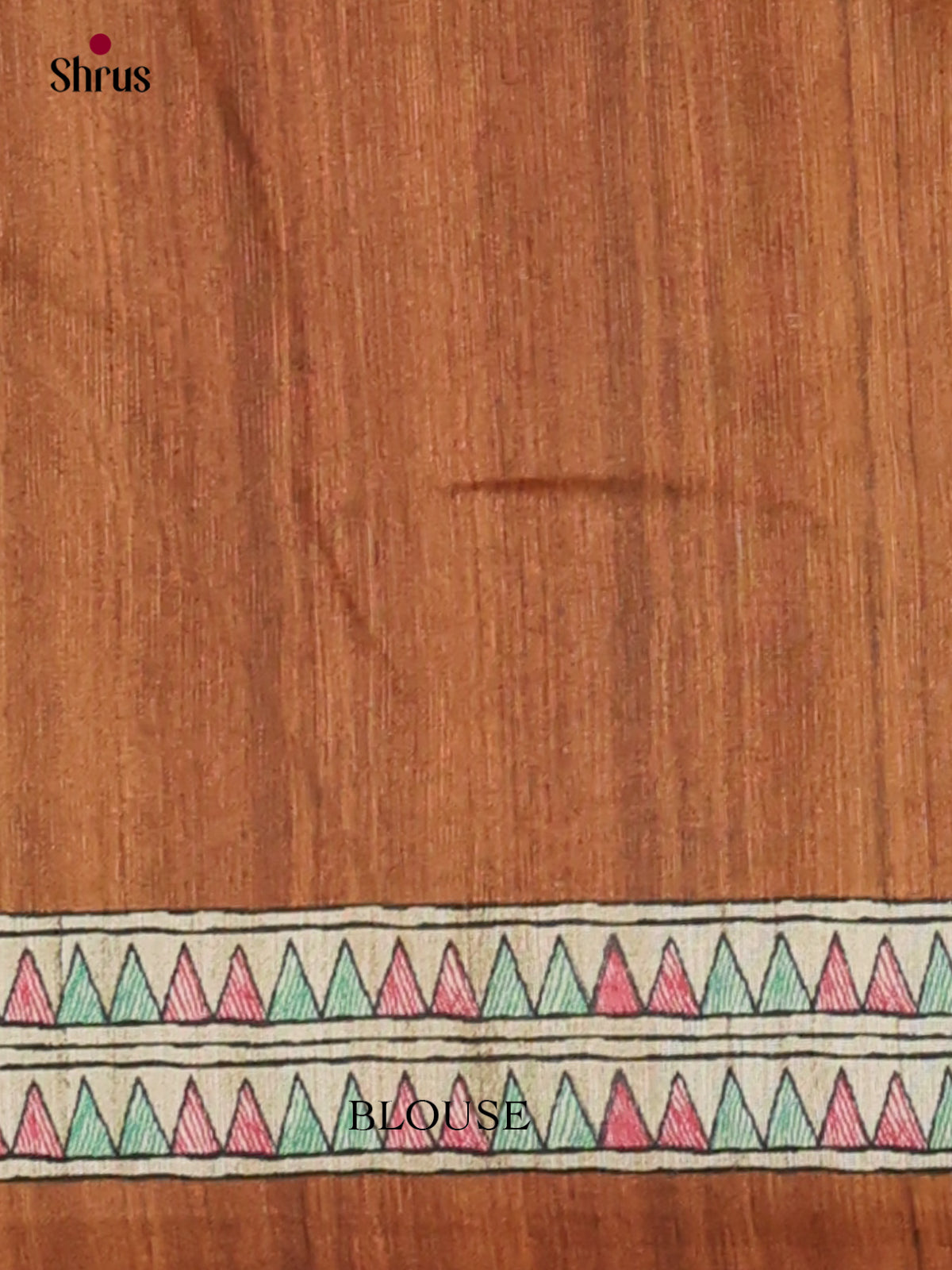 Brown & Cream - Printed Madhubani Saree - Shop on Shrus.com