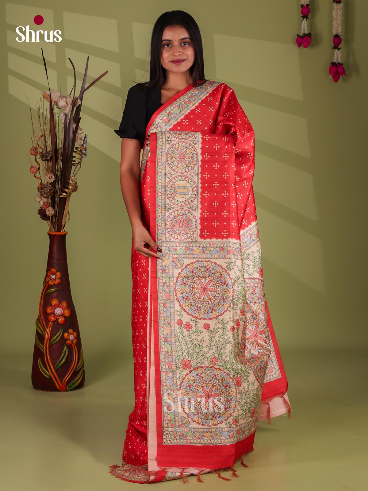 Printed Madhubani Saree - EI16711
