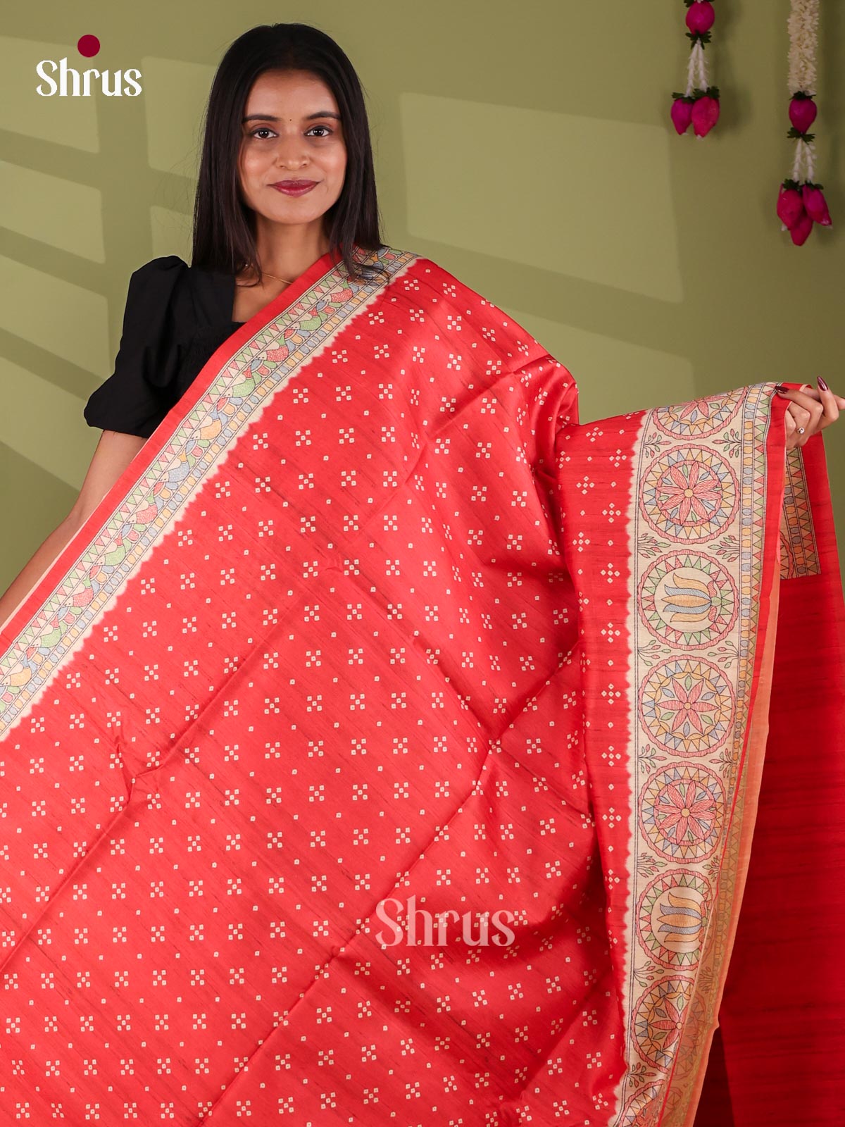 Printed Madhubani Saree - EI16711