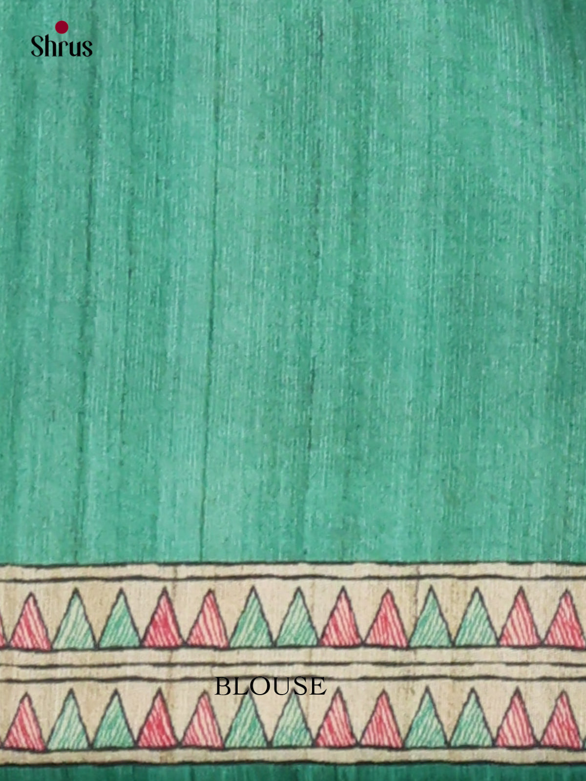 Green & Cream - Printed Madhubani Saree - Shop on Shrus.com